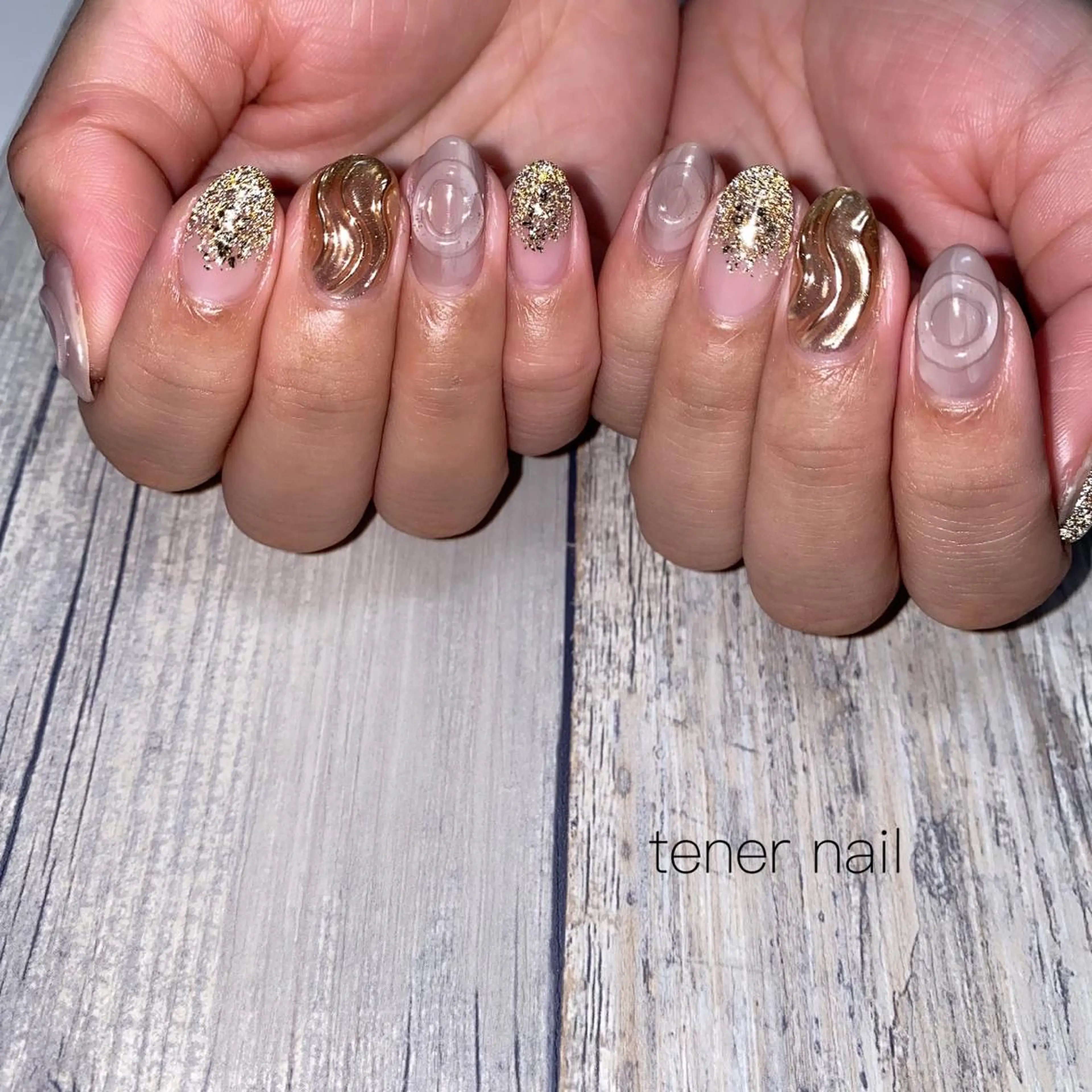 ネイル フラッシュネイル ラメ(グリッター) ニュアンスネイル テネルネイル tener nailのネイルデザイン