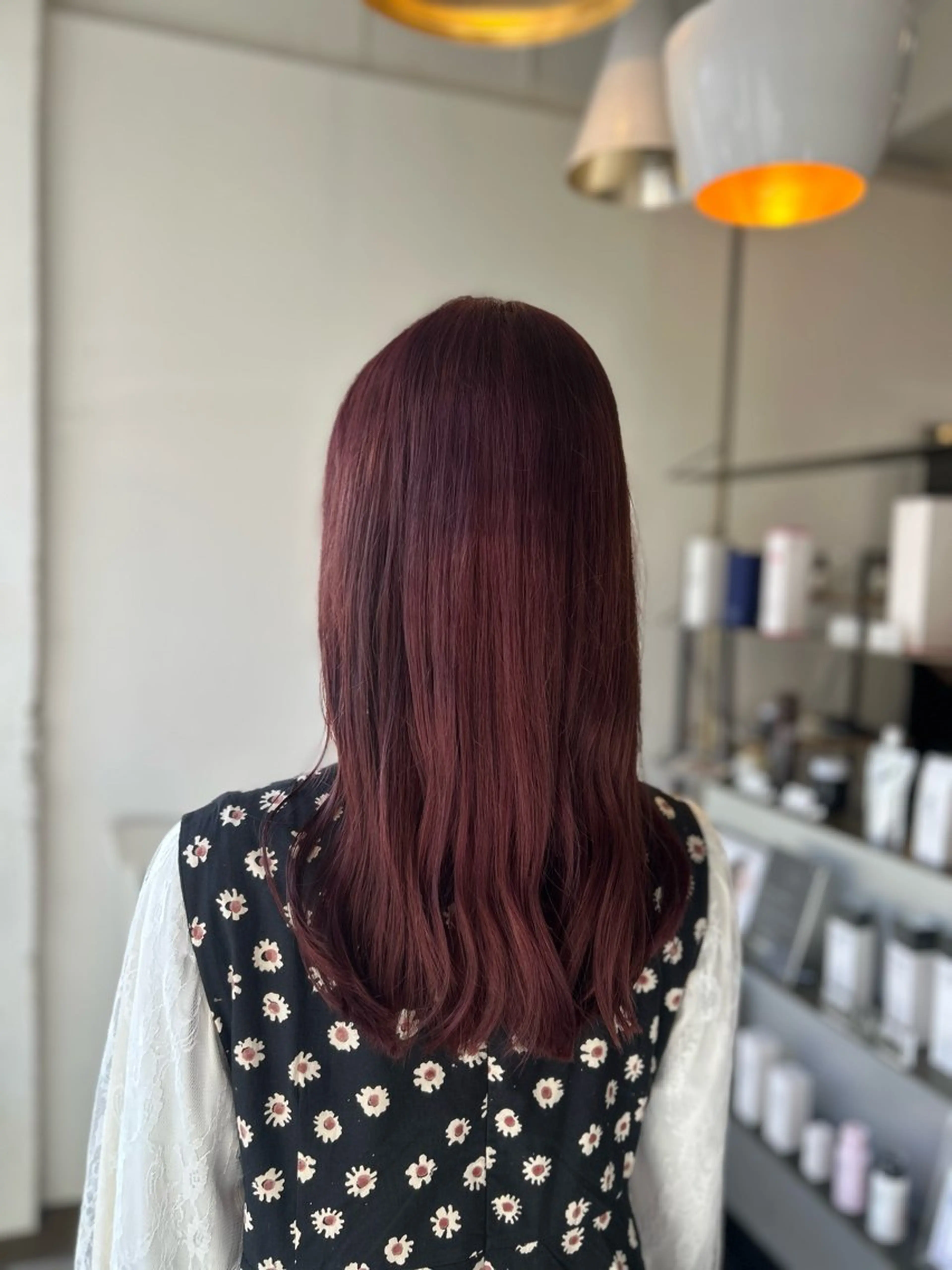 ロング ピンクラベンダー カット ヘアカラー iroha /Cielのヘアスタイル