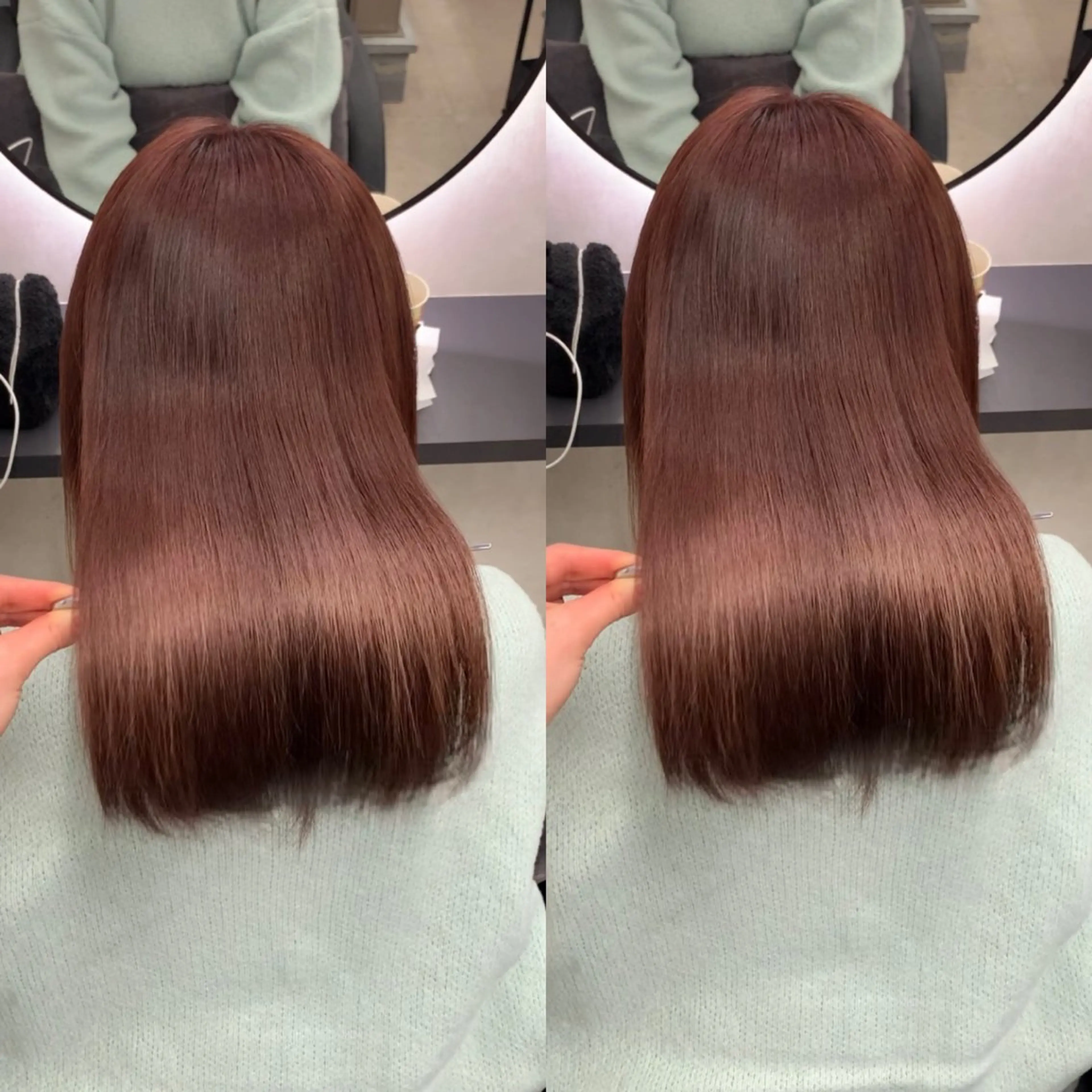 セミロング カラー 新宿/髪質改善/ 縮毛矯正/松永ゆいのヘアスタイル