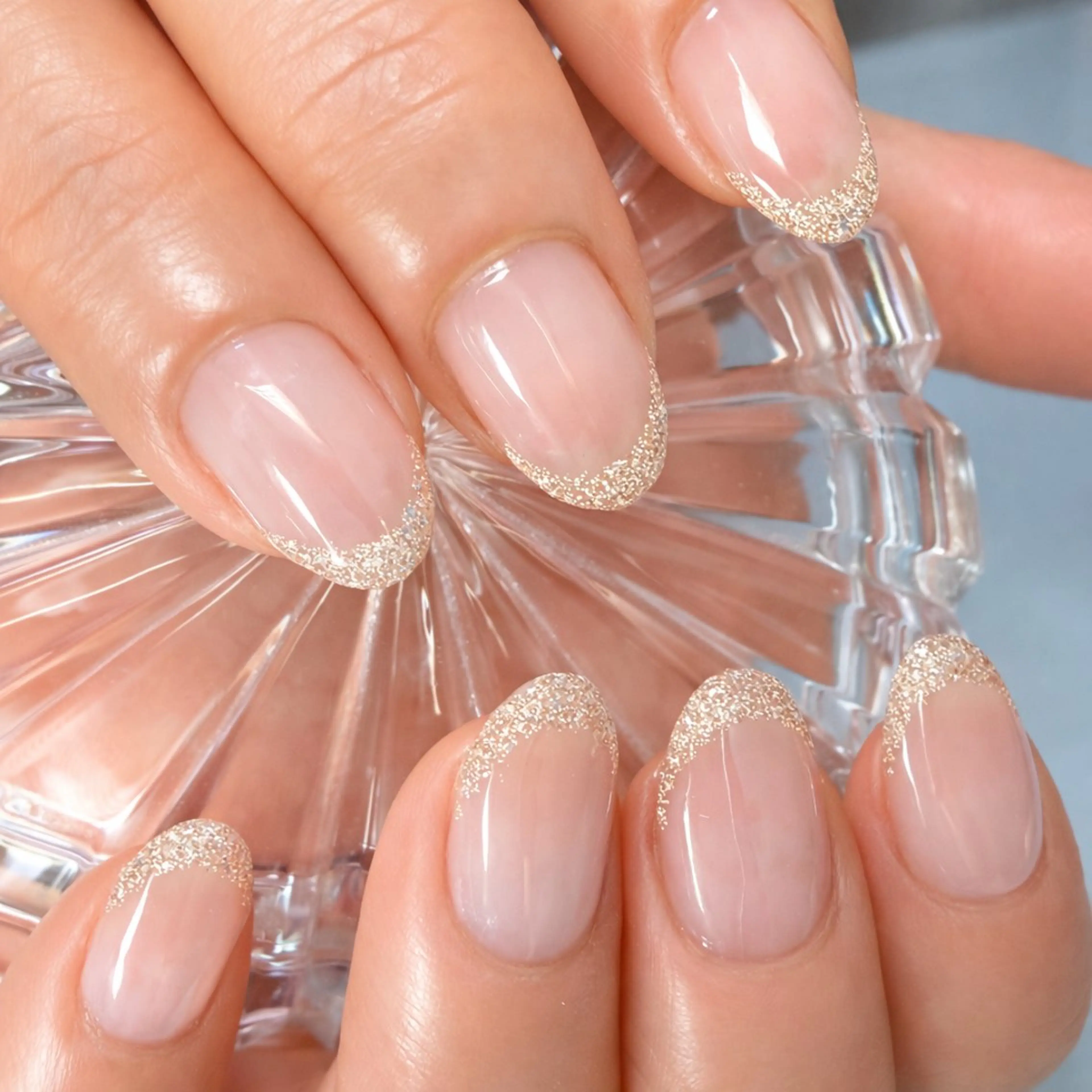 指先キラっと✨上品ラメフレンチ　オフなし　90分の写真