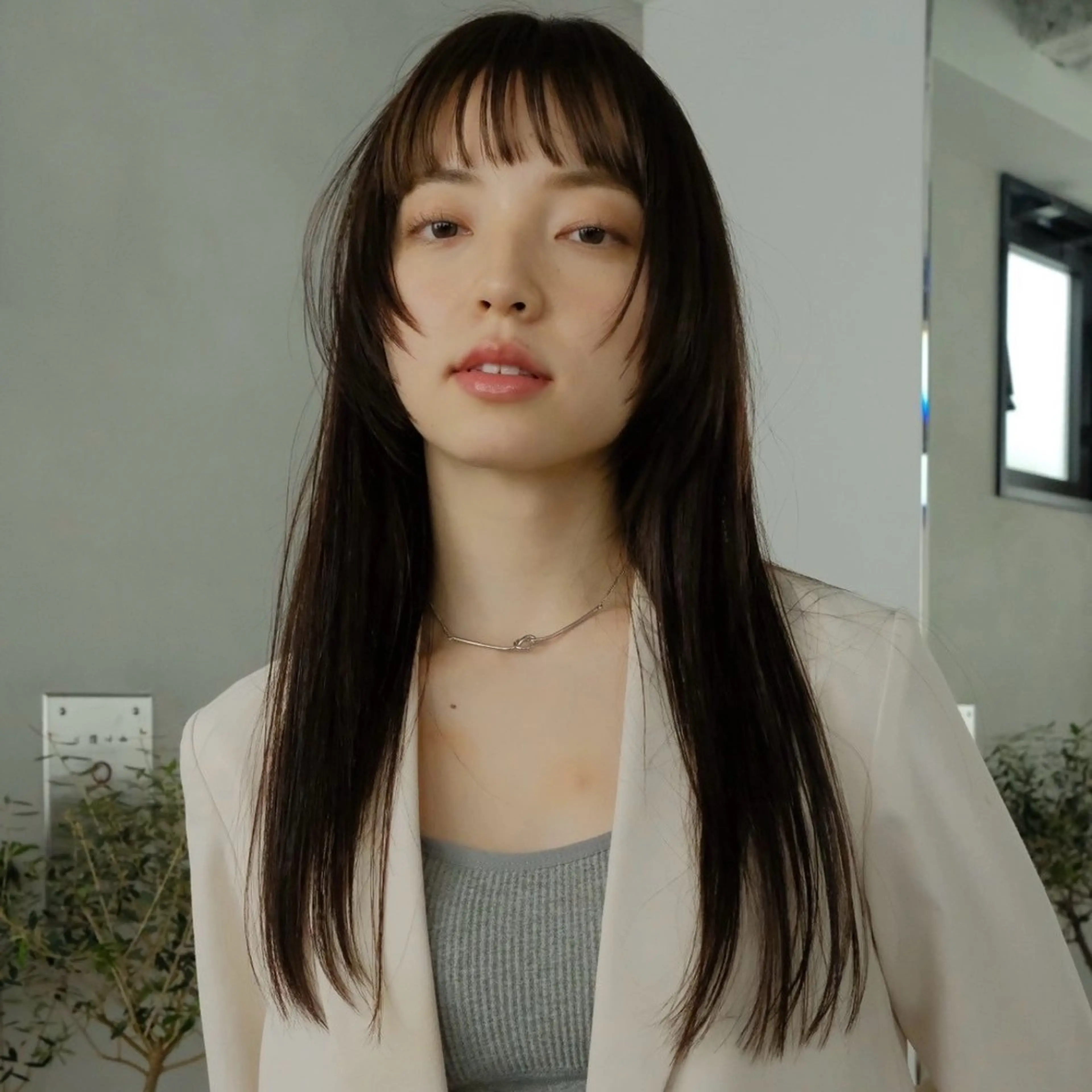 セミロング カット ヘアカラー 透明感カラー/似合わ せカット/大島実加永のヘアスタイル