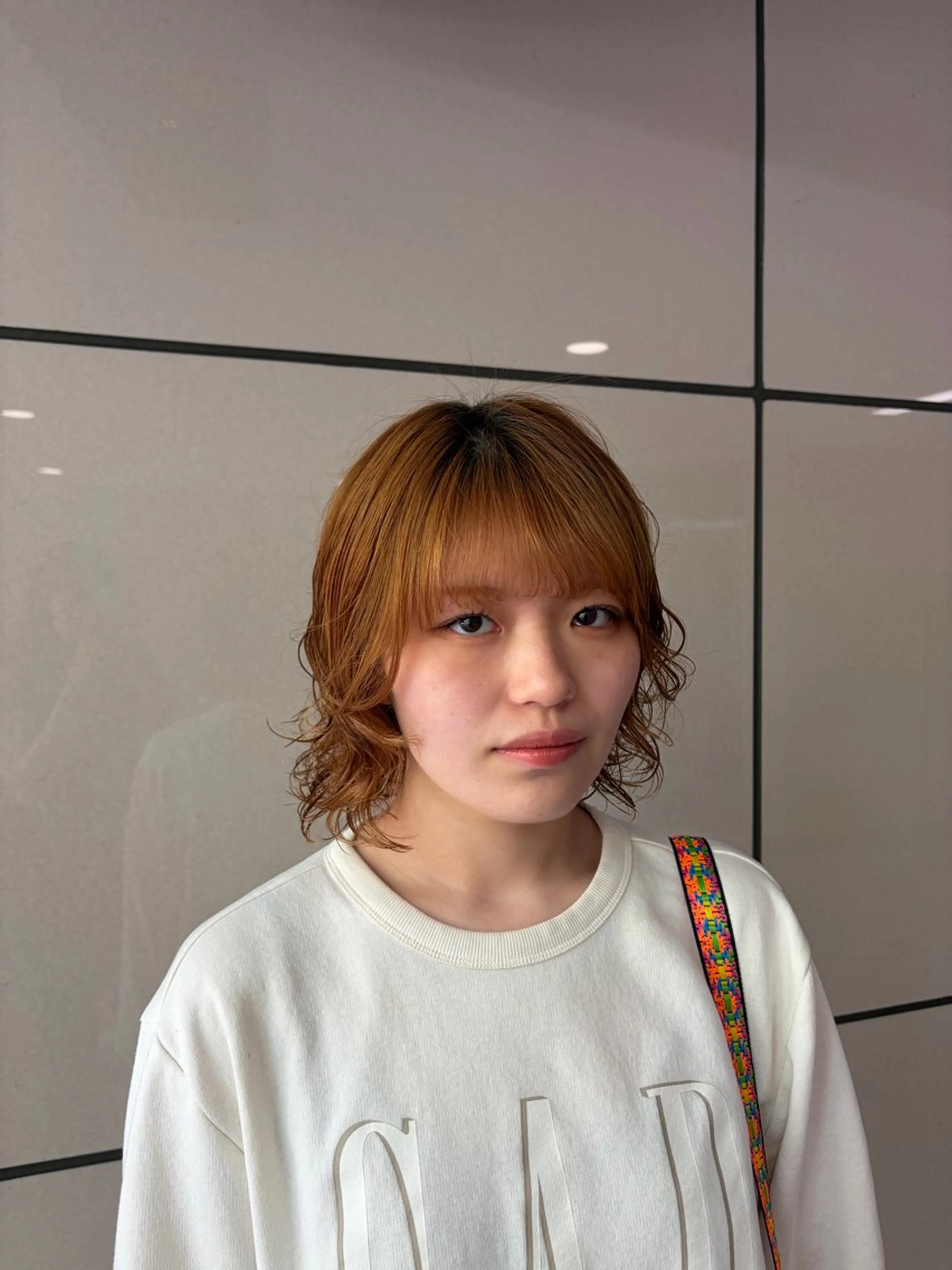 ミディアム カット パーマ トリートメント 久野紗愛 【髪質改善　艶髪】のヘアスタイル