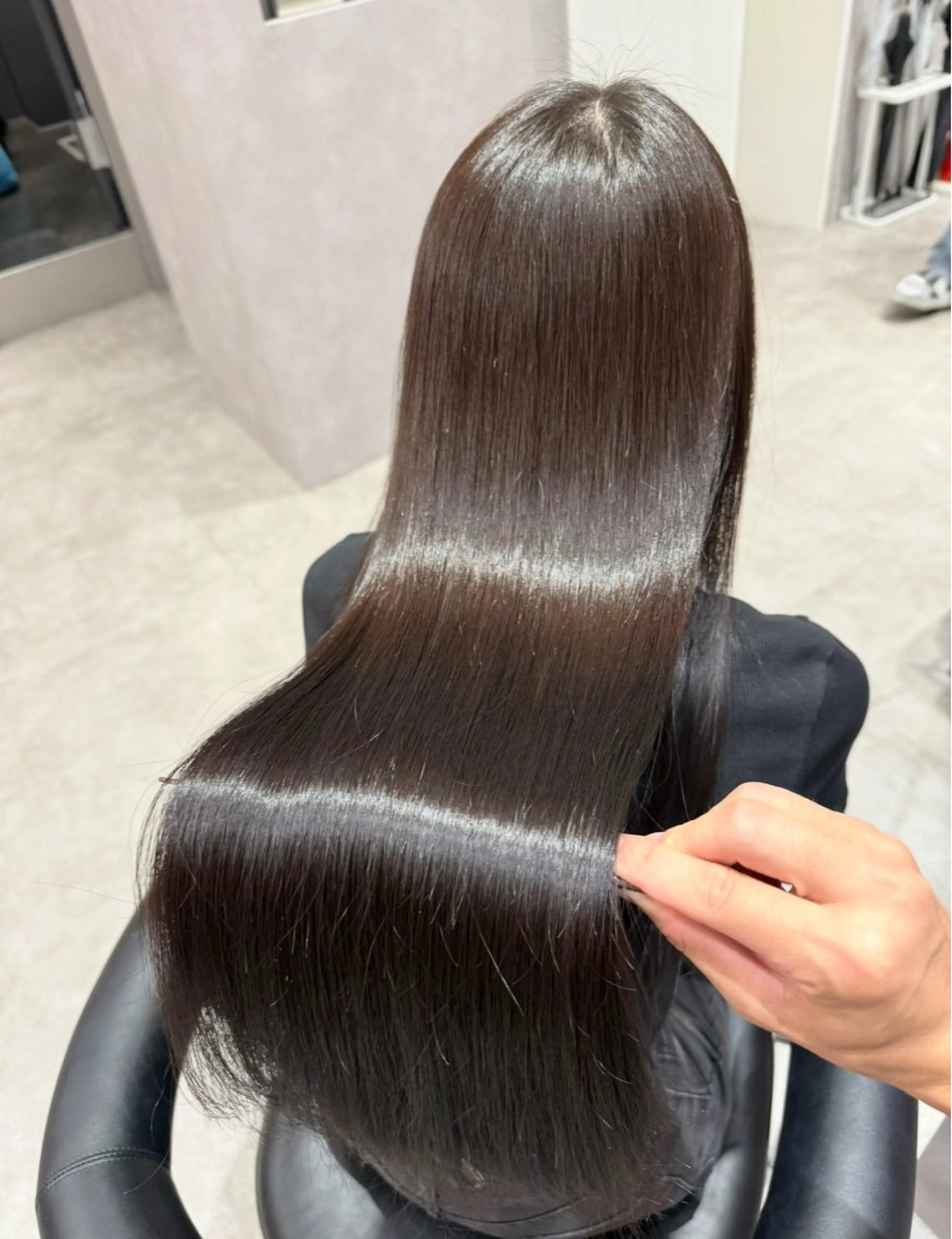 ロング カラー パーマ ヘアアレンジ 髪質改善 縮毛矯正 縮毛矯正 トリートメント 縮毛矯正/髪質改善/ ブリーチ毛/木元渓太のヘアスタイル