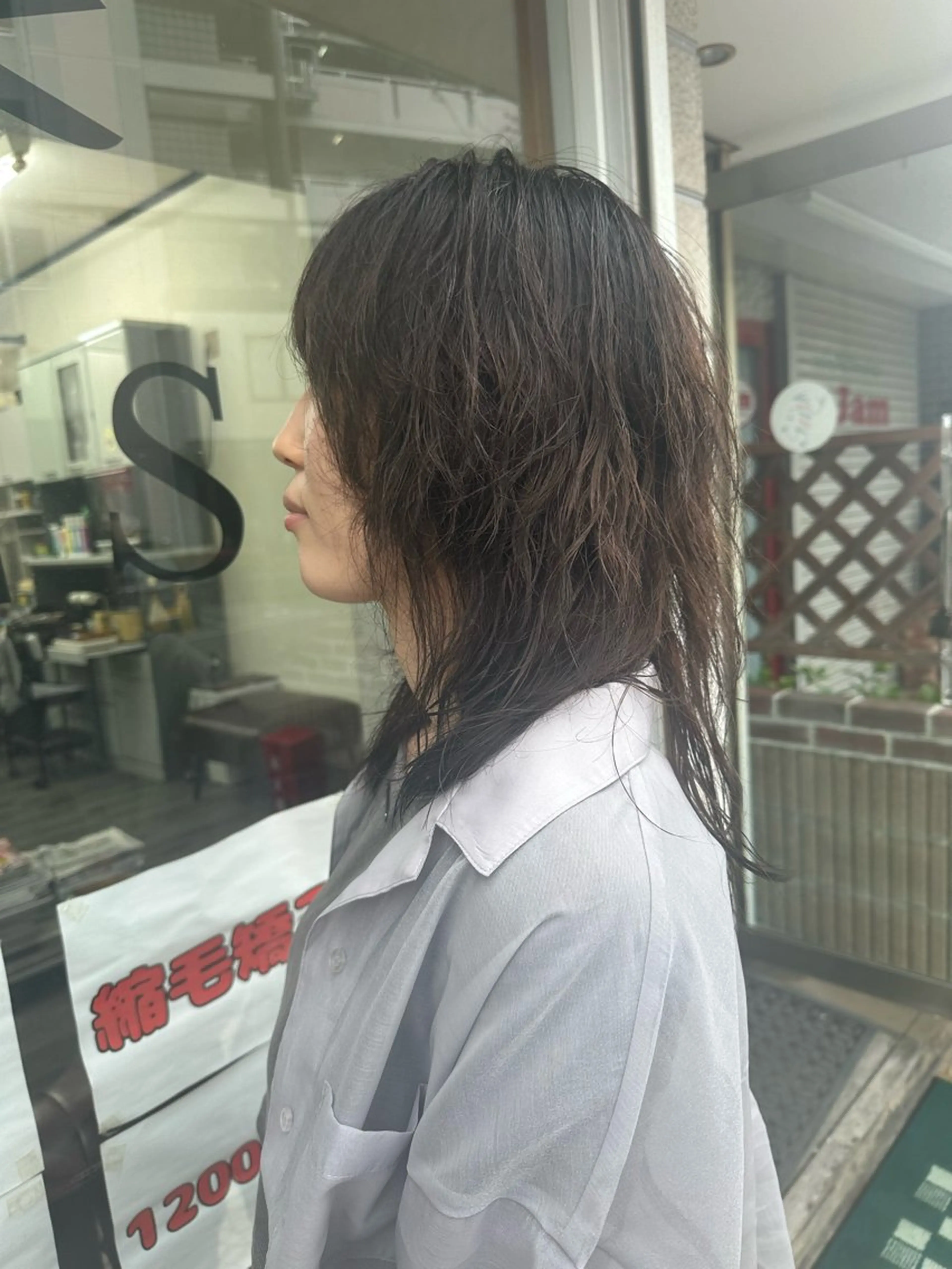 セミロング パーマ WEST✂︎AKI HIRO✂︎大和高田のヘアスタイル