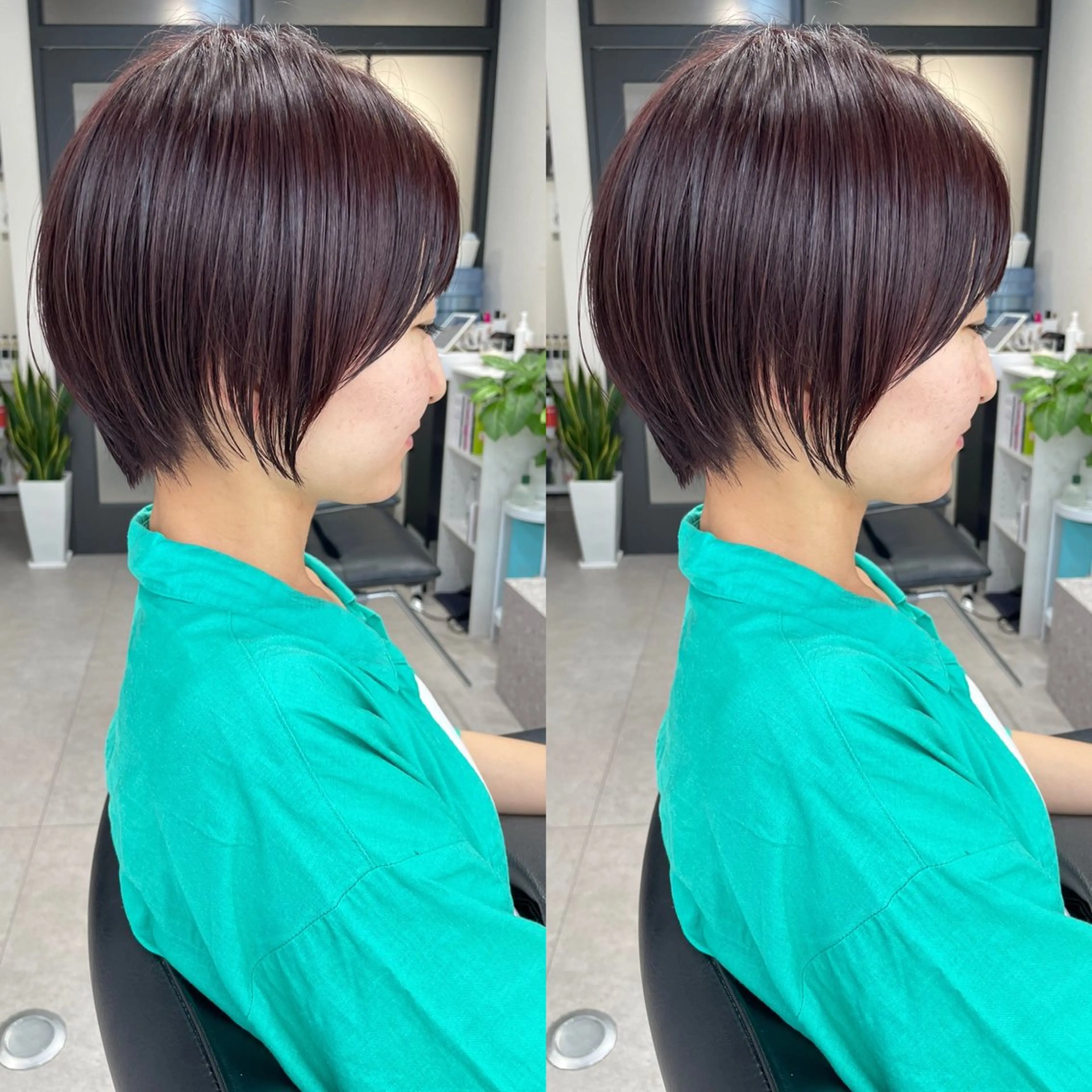 ショート カラー カット ヘアカラー トリートメント 髪質改善will hairdesignのヘアスタイル