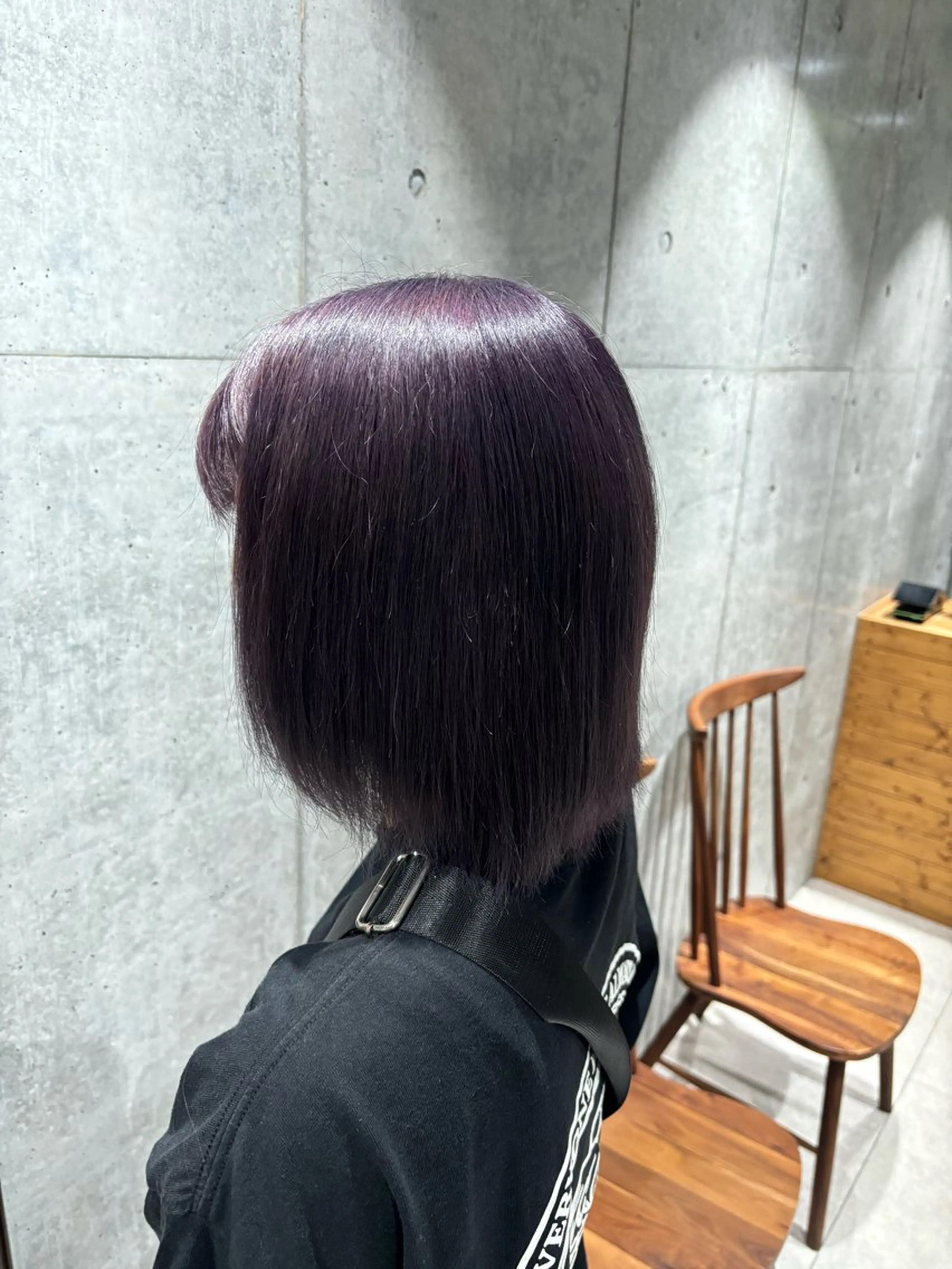 ミディアム パープルカラー トリートメント ヘアカラー トリートメント LOOSE立川 SHIMODA🧸のヘアスタイル