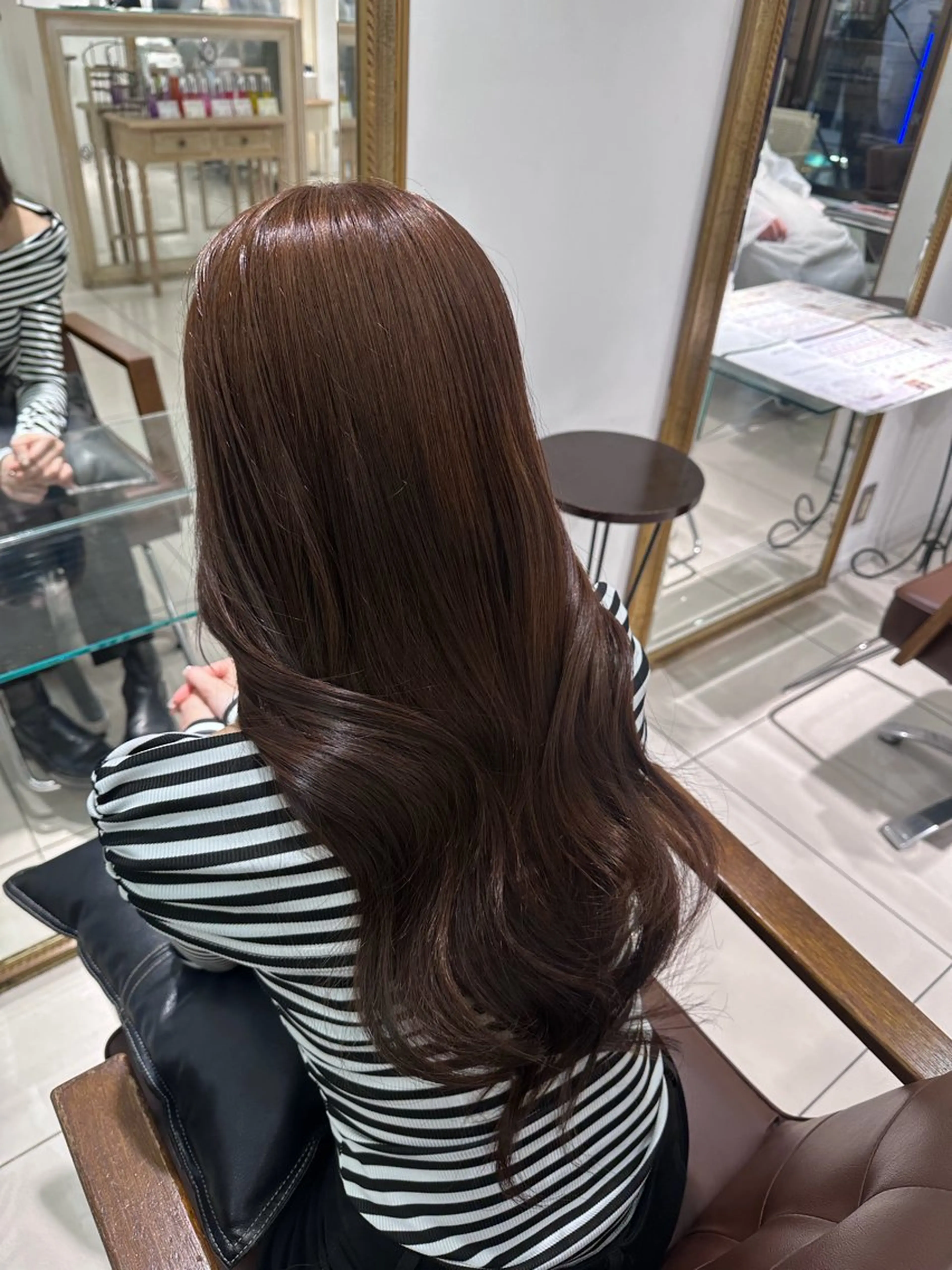 ロング カラー ブラウンカラー ヘーゼル ヘアカラー トリートメント 髪質改善カラー🤍 Nanakoのヘアスタイル