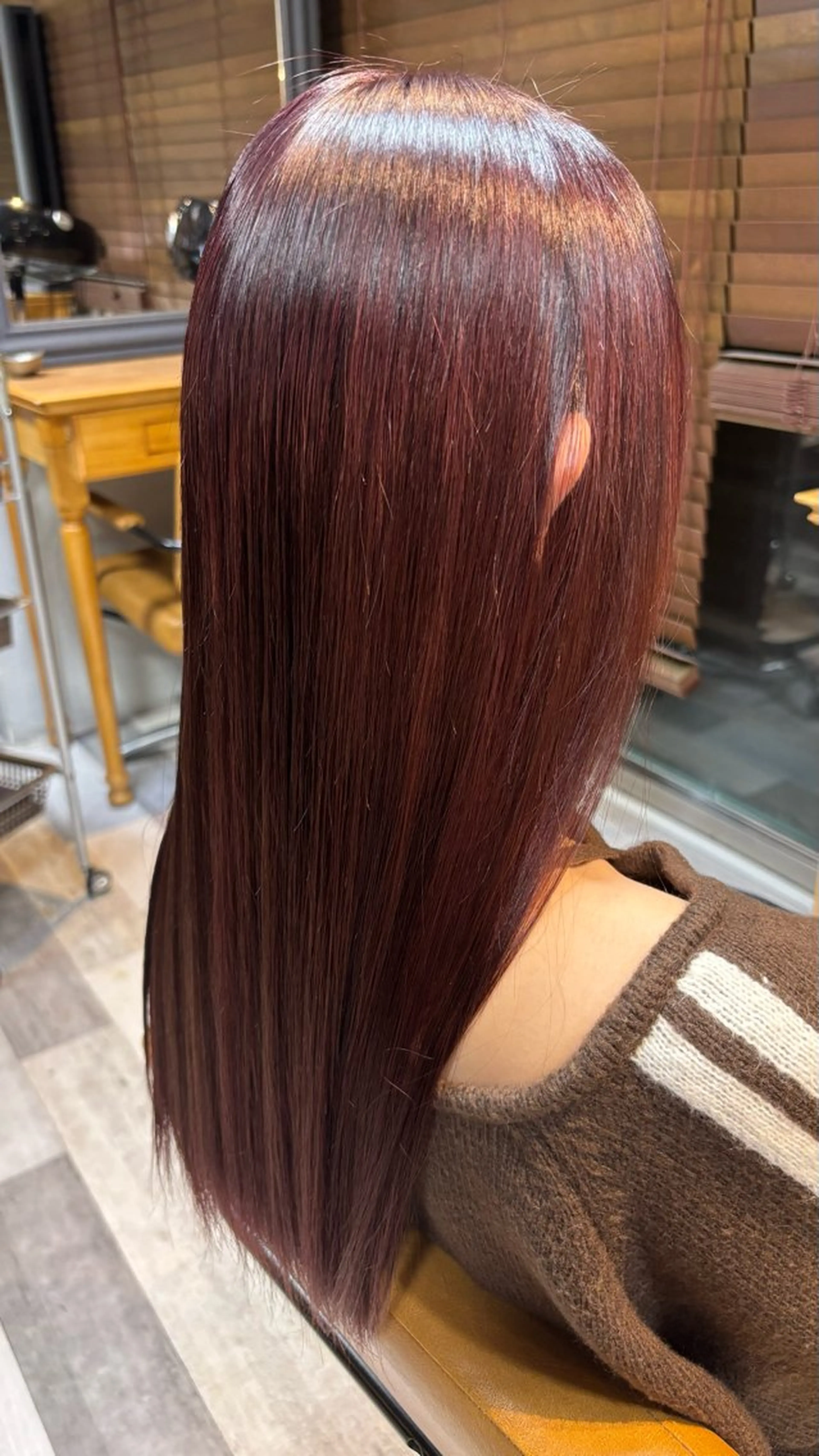 ロング カラー ブリーチ レッドカラー 艶カラー✨ RYUNOSUKEのヘアスタイル