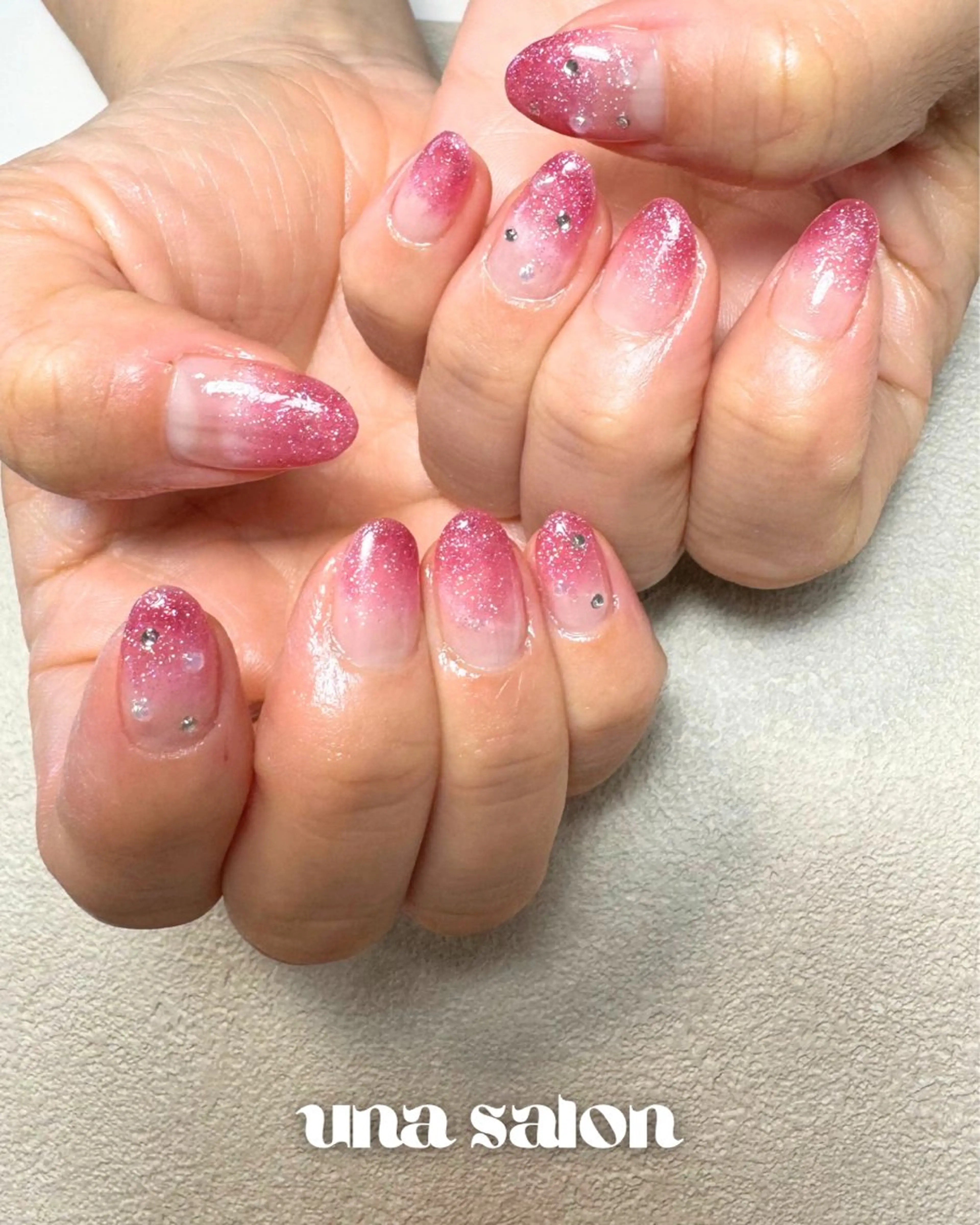 ネイル グラデーション ラメ(グリッター) ラメグラデーション una salon / ネイル&顔脱毛のネイルデザイン