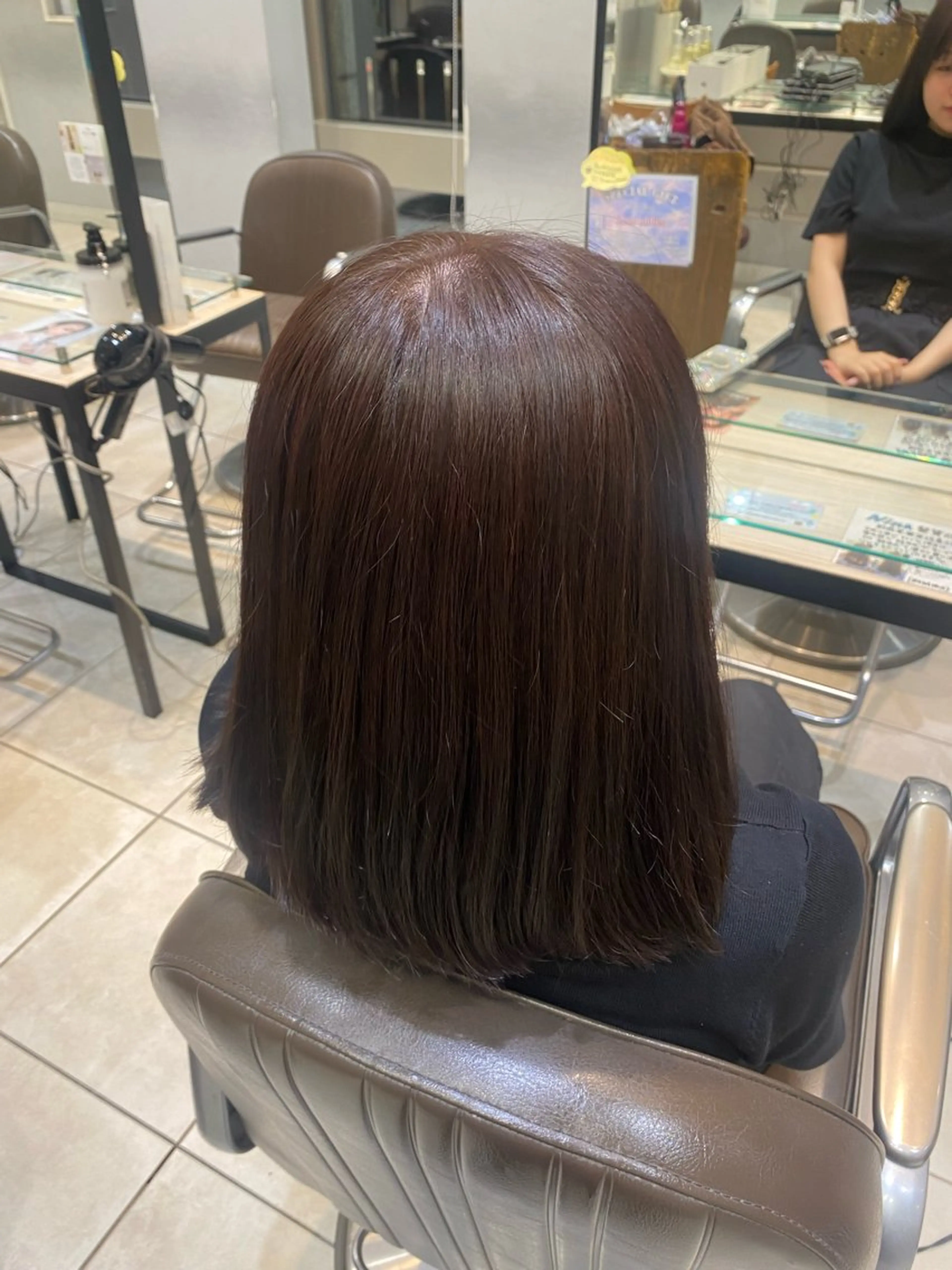 ミディアム ヘアカラー 韓国ヘア🍒渡辺 咲🍒のヘアスタイル