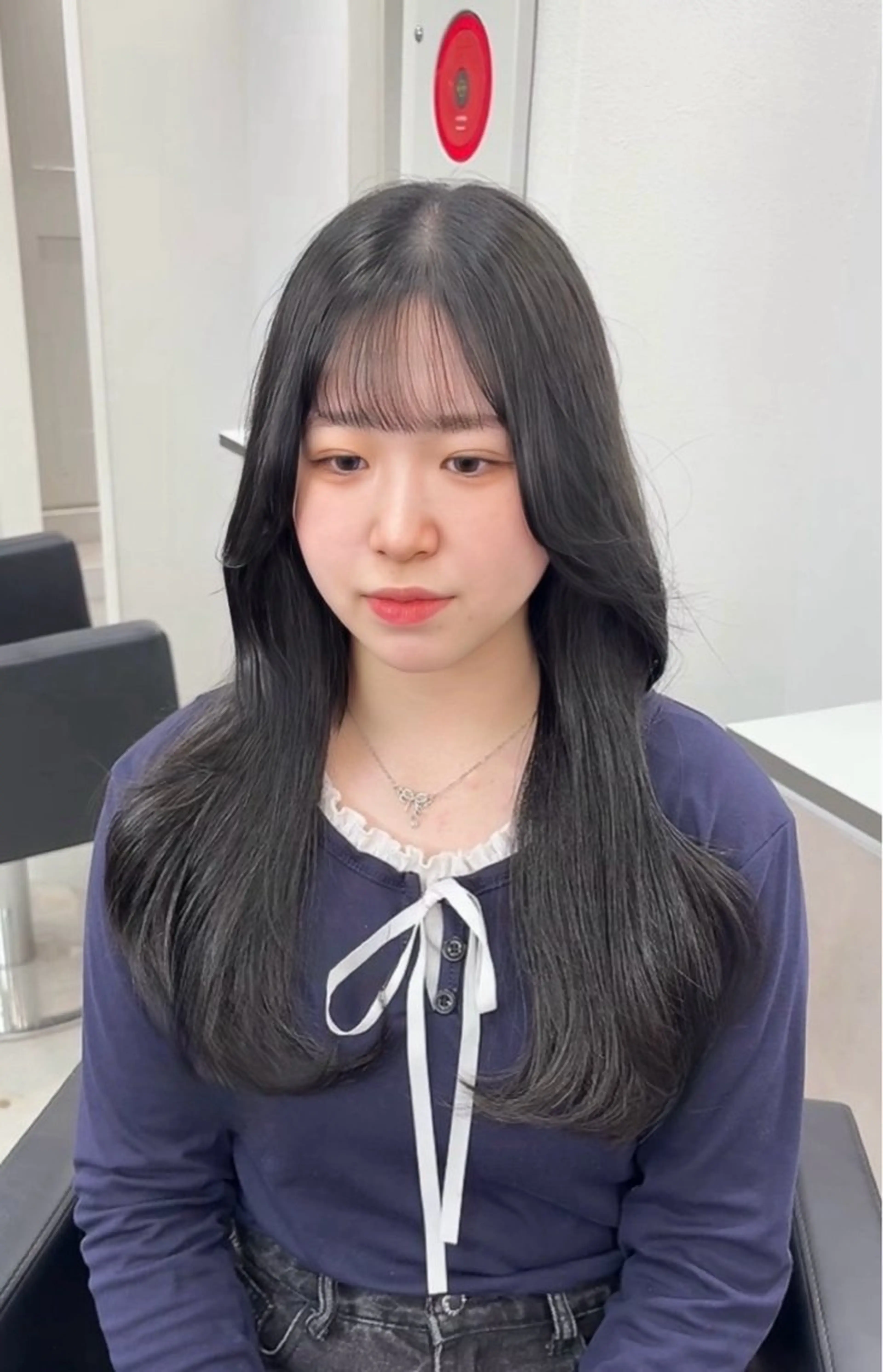 ロング カラー ブリーチ ヨシンモリ 韓国風ヘア レイヤーカット 縮毛矯正 髪質改善/レイヤー カット福澤 和嗣のヘアスタイル