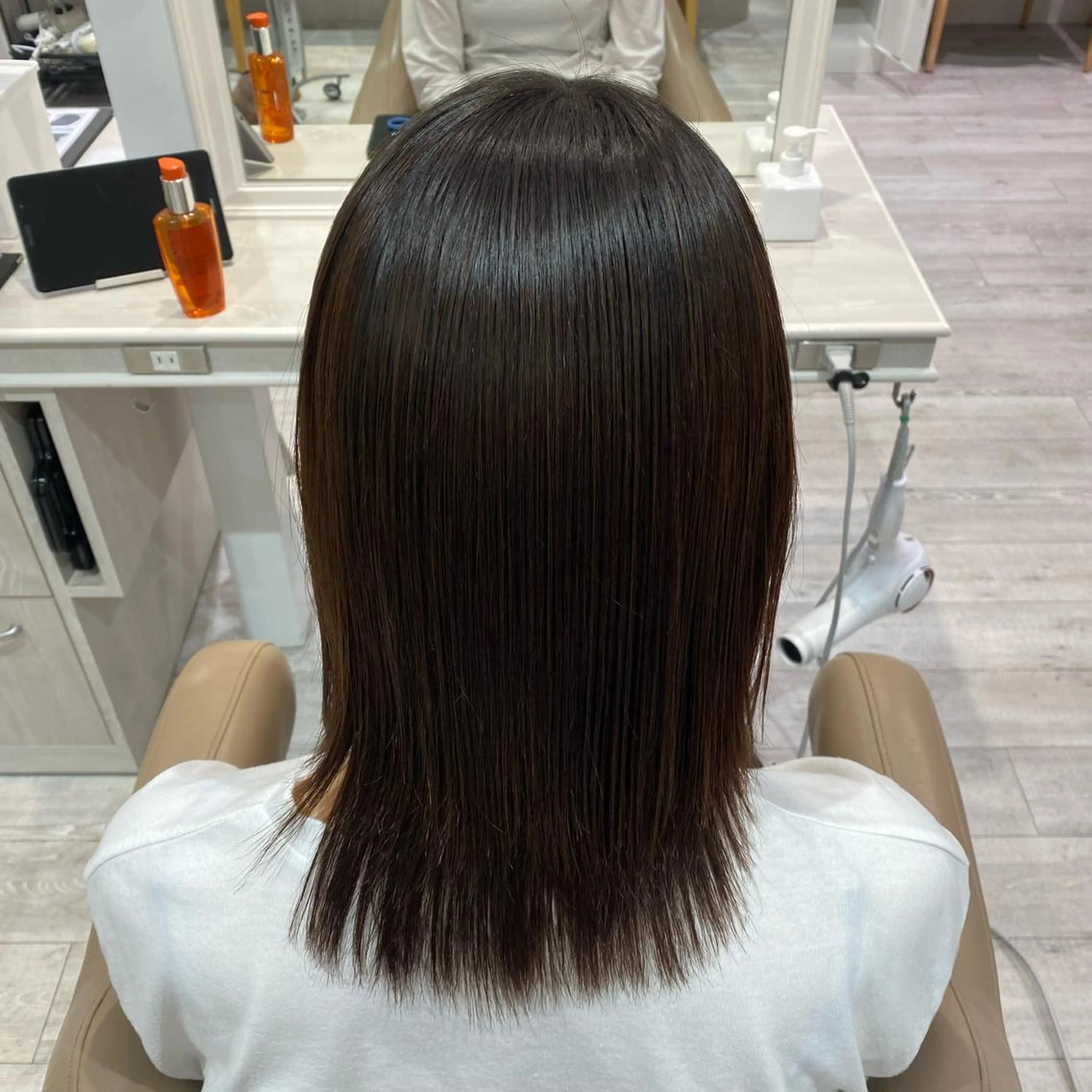 ミディアム 縮毛矯正 Ash本八幡 🩵ྀི菊地のヘアスタイル