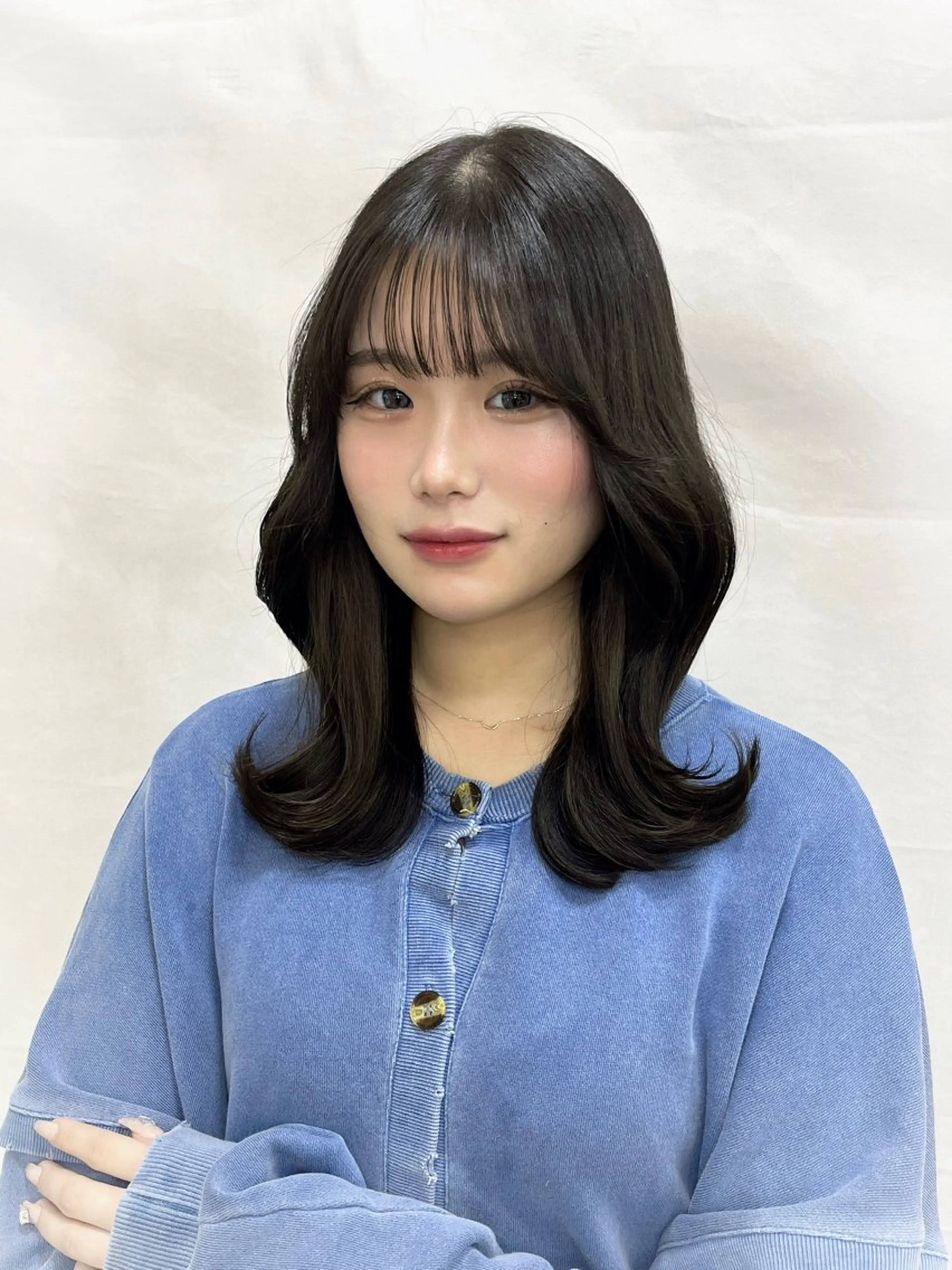 ミディアム くびれヘア 韓国レイヤー×モテ髪 /MITSUKI🤍のヘアスタイル