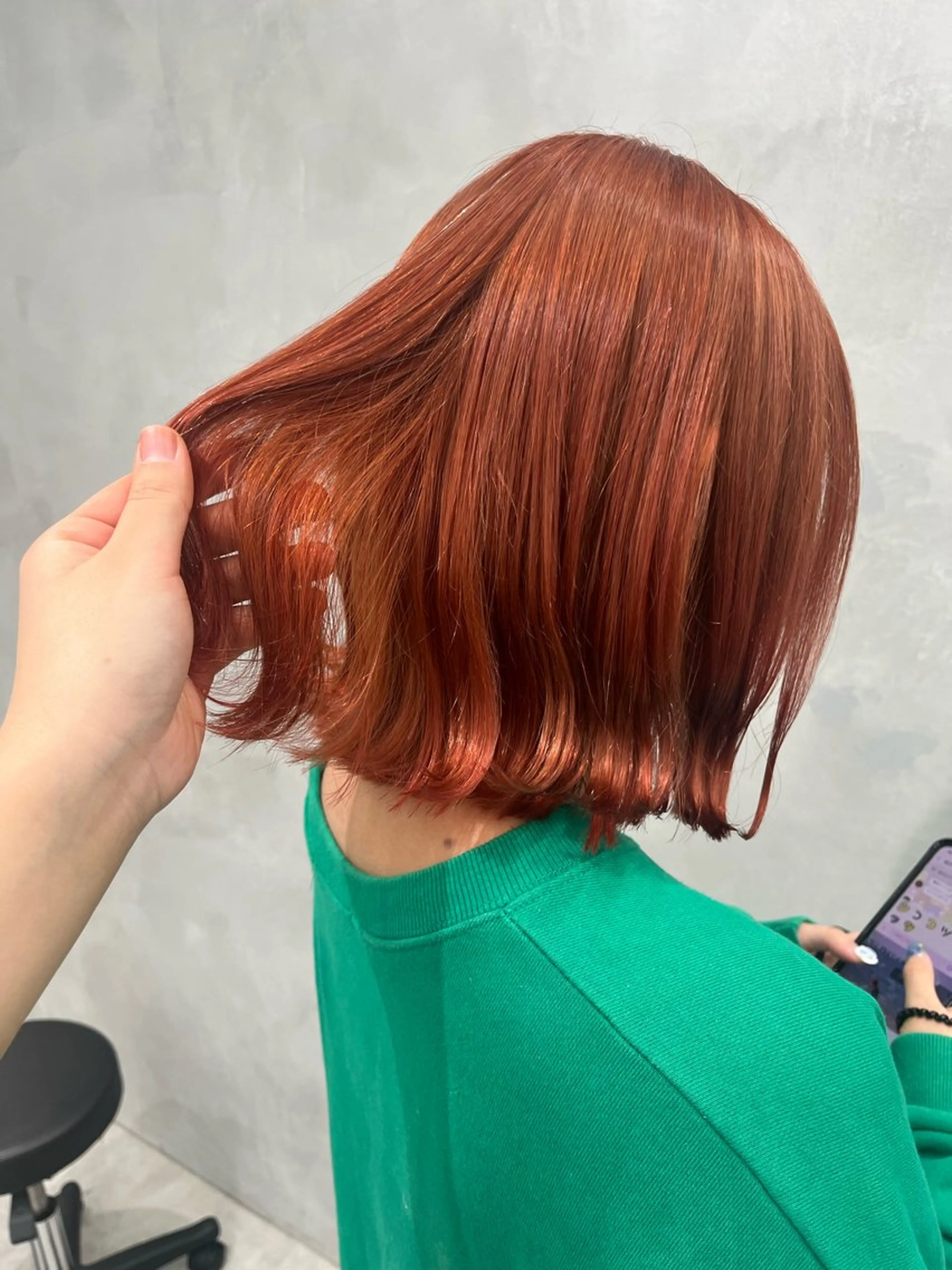 カラー オレンジ 中村 彩夏のヘアスタイル