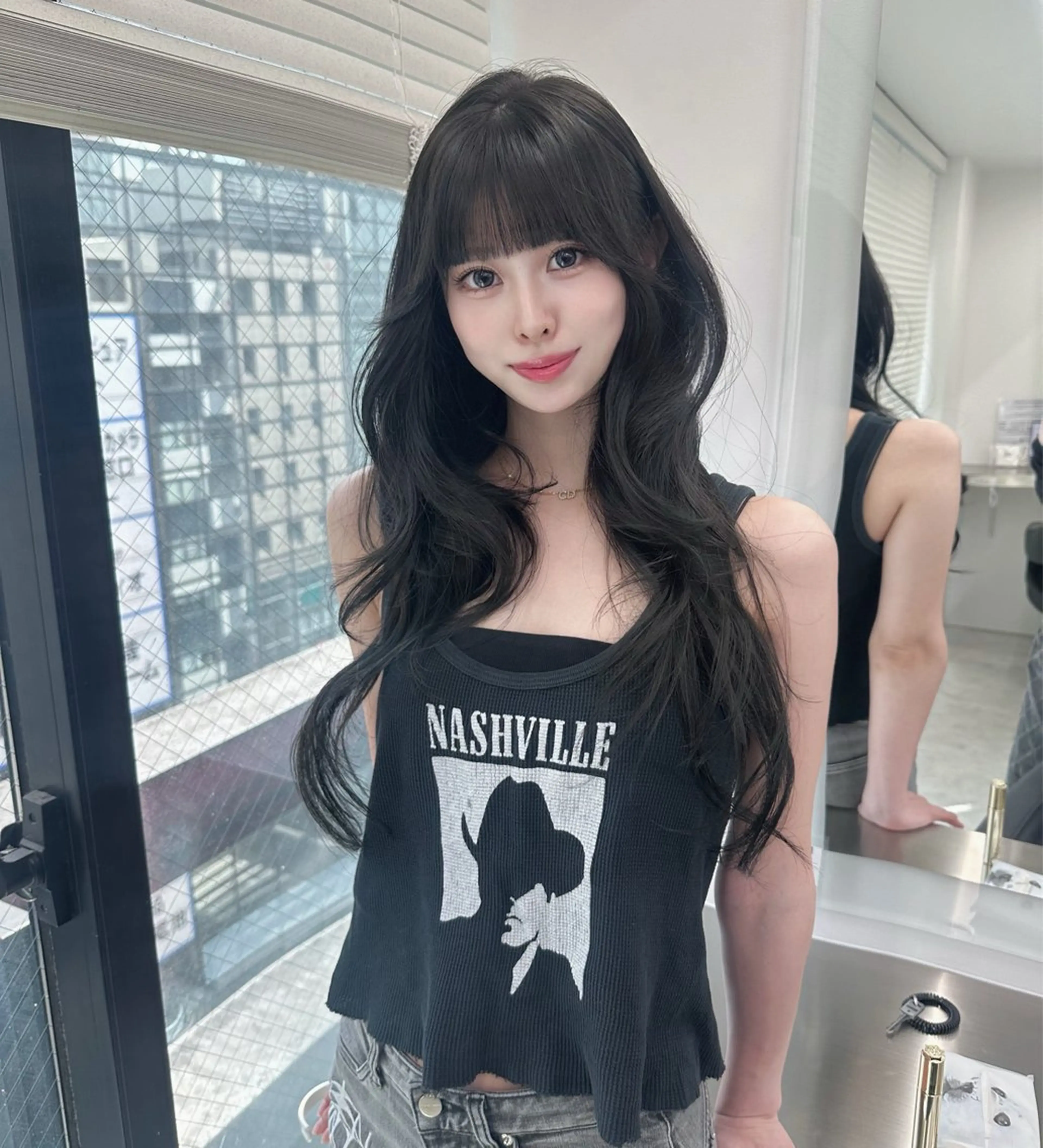 ロング カラー ヘアアレンジ カット ヘアカラー トリートメント 大人っぽ中韓レディ ヘア🤍MAOのヘアスタイル