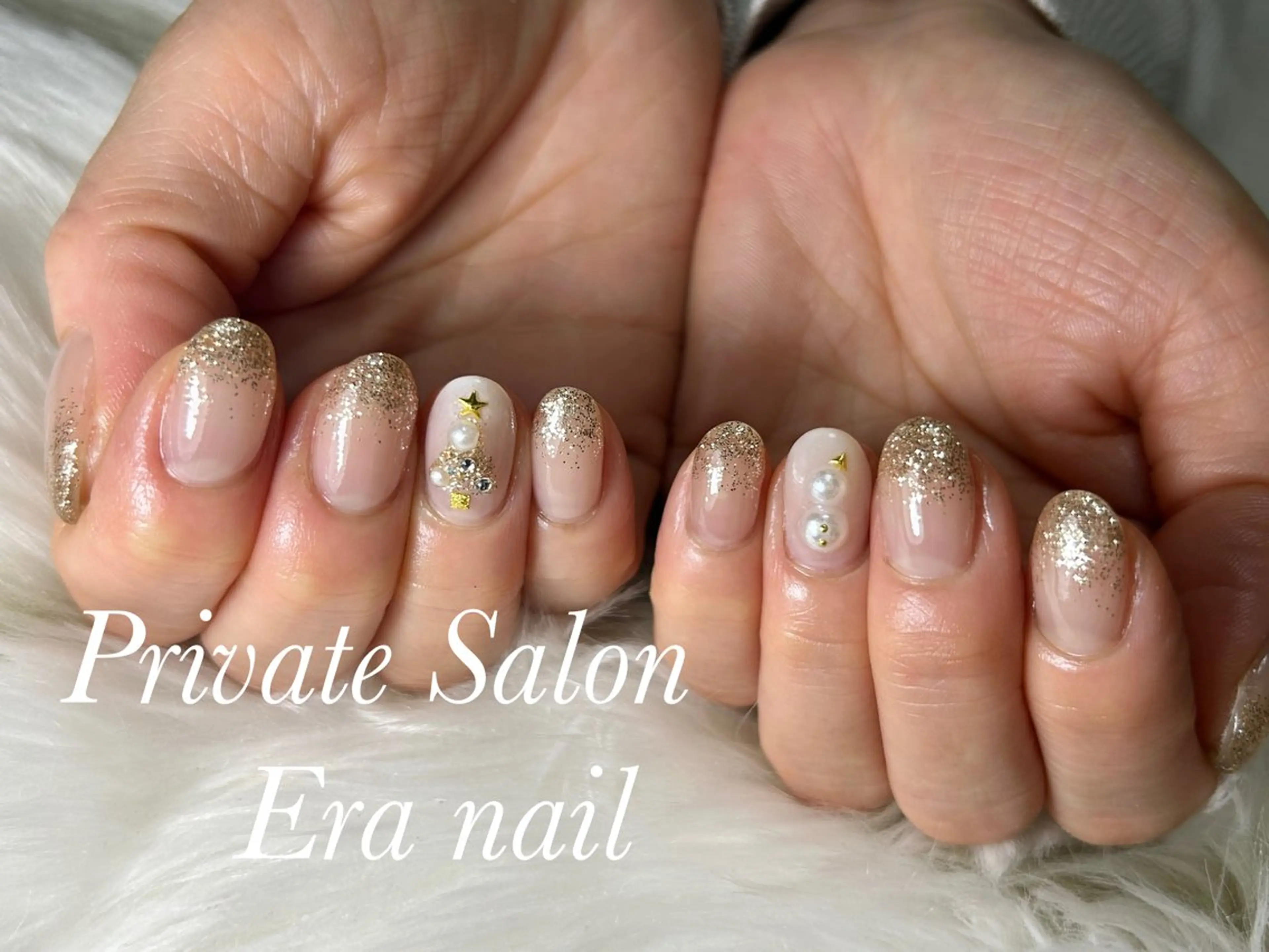 ネイル 冬ネイル クリスマス ハンドネイル Era nailのネイルデザイン