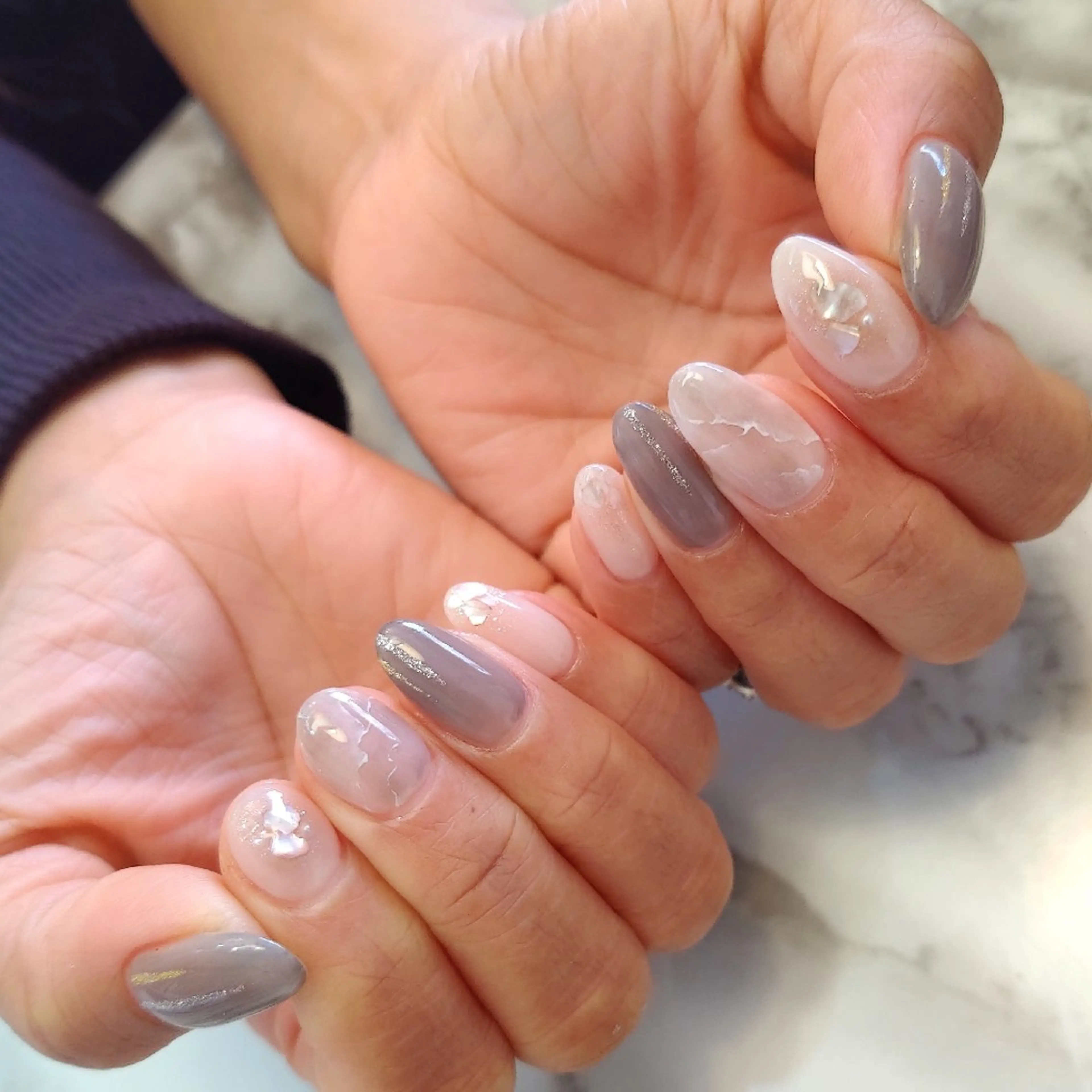 ネイル ニュアンスネイル ジェヌインネイル 河内のネイルデザイン