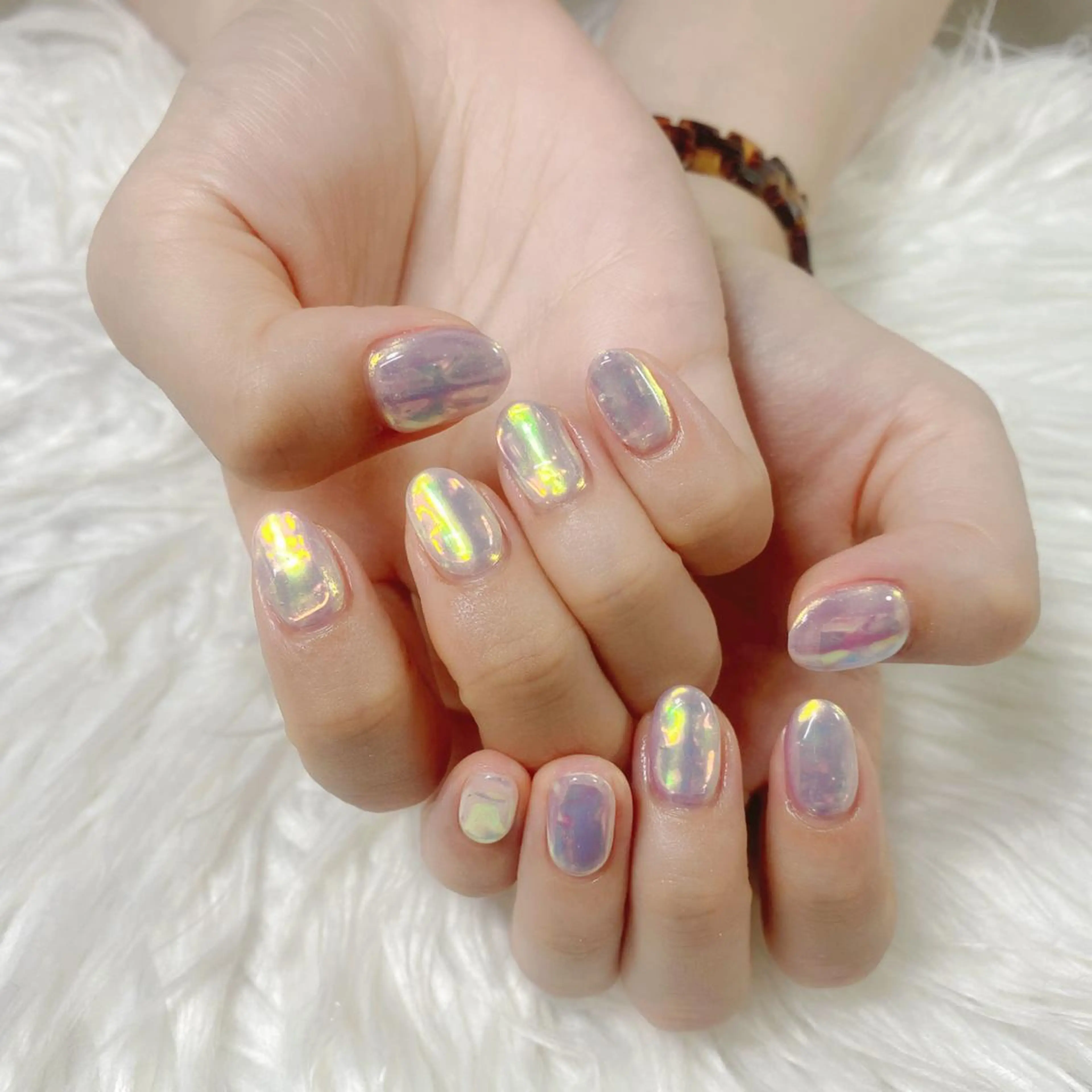 ロング カラー ネイル 氷ネイル・うるうるネイル Q Free nailsのネイルデザイン