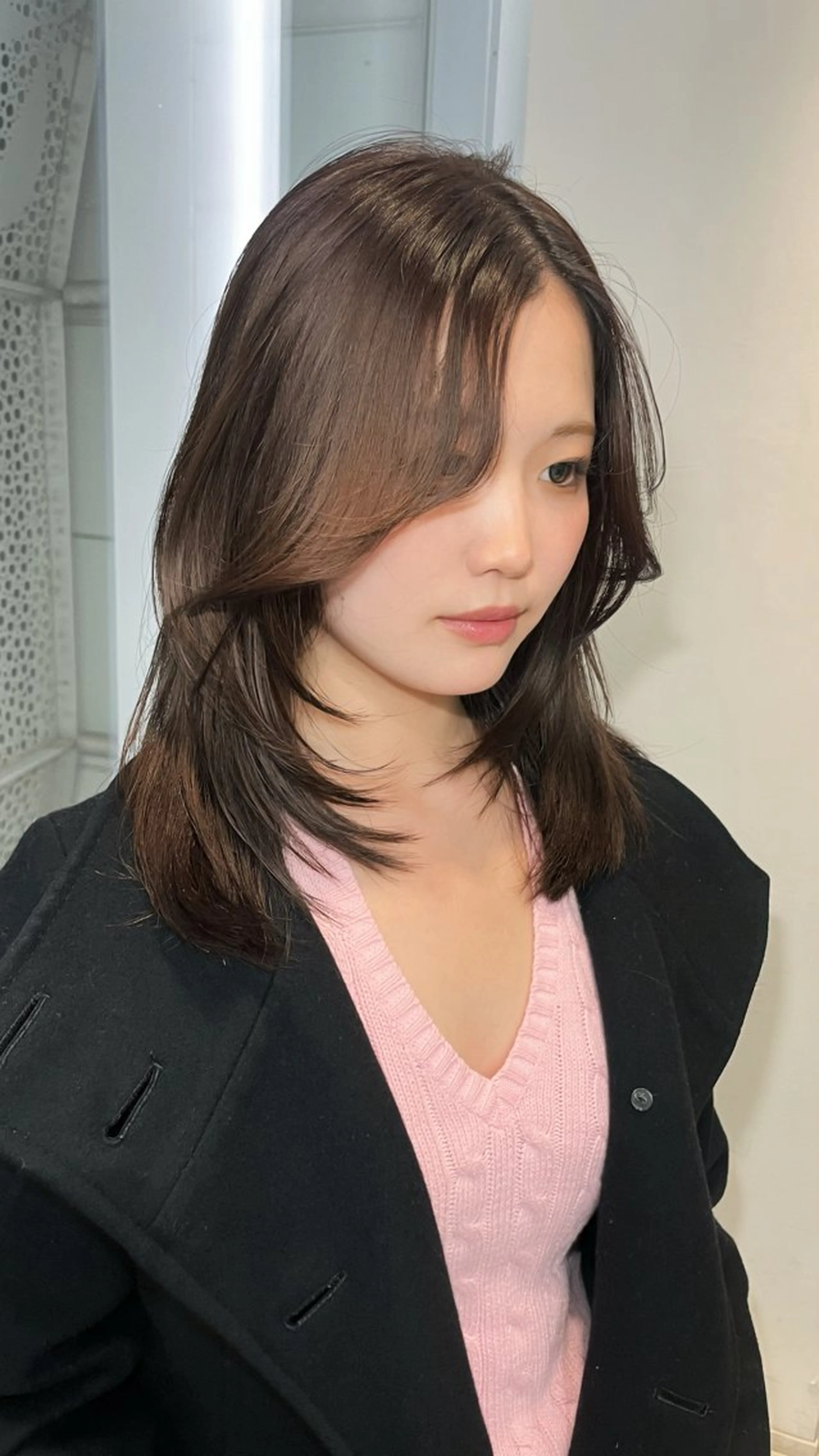 セミロング カット ヘアカラー トリートメント レイヤー/デジパ SAKIのヘアスタイル