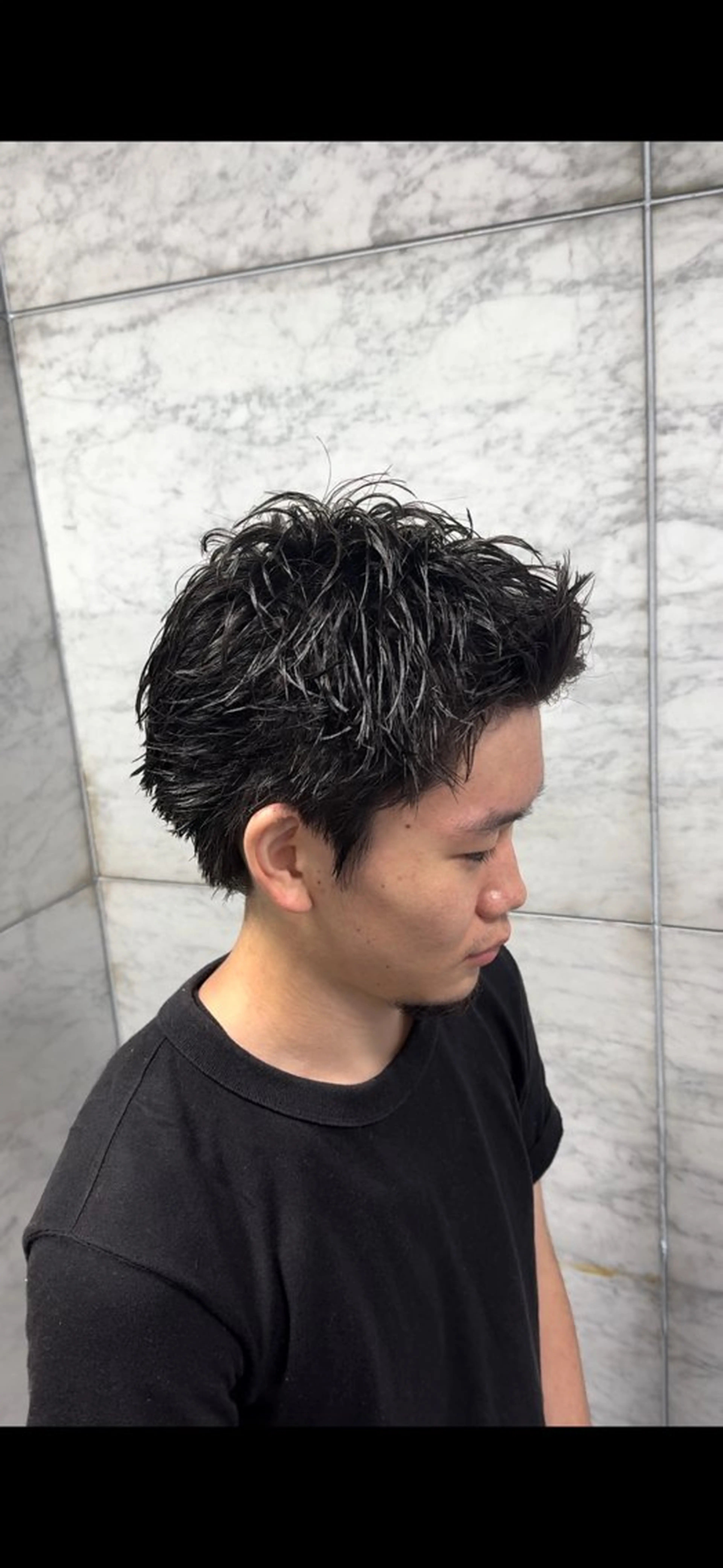 パーマ メンズ カット パーマ/京都駅 /メンズ/藤井 翔のヘアスタイル