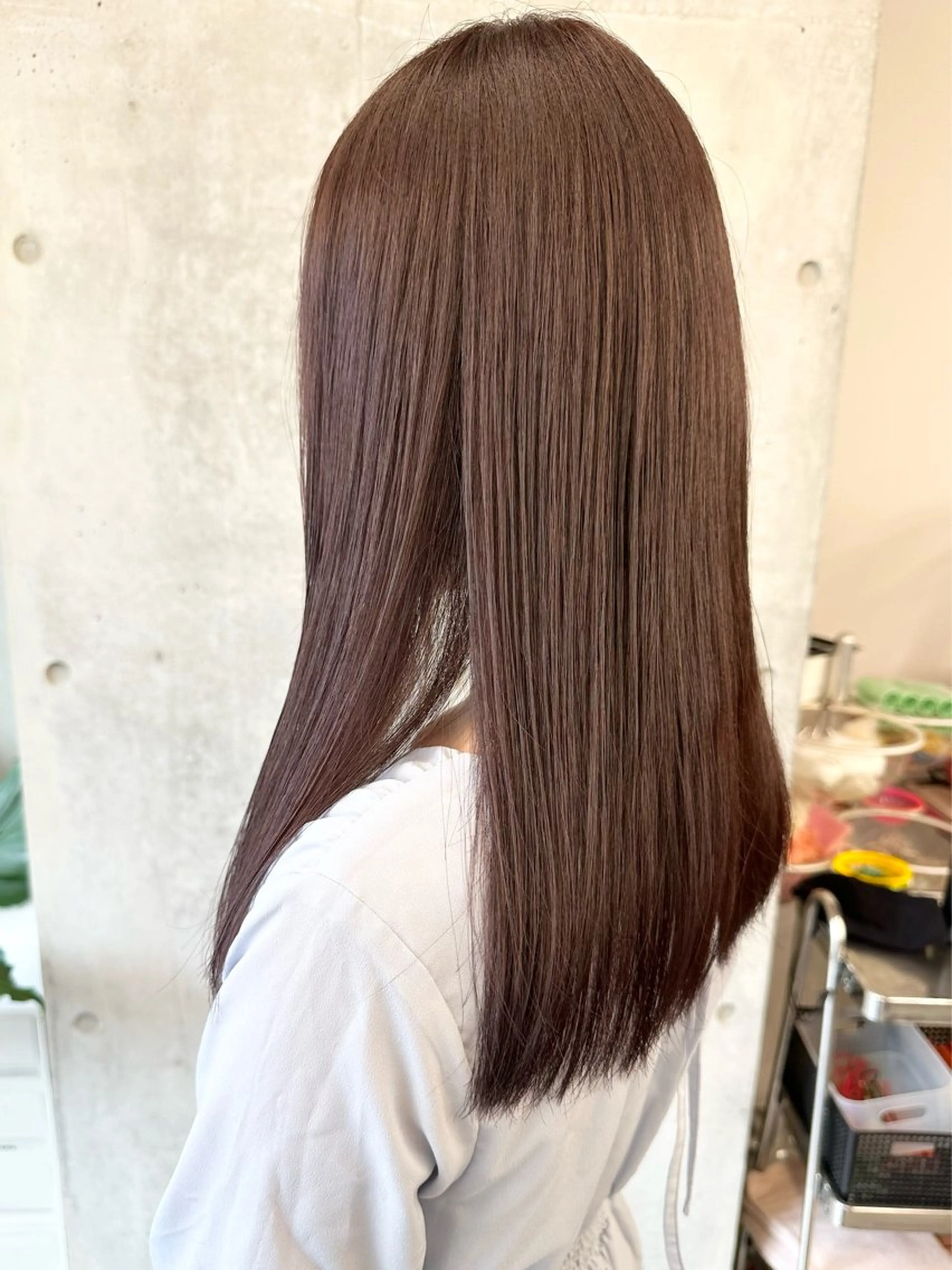 ロング カラー カット ヘアカラー トリートメント 小顔ボブ/お悩み解決 /ボブパーマ/とういのヘアスタイル