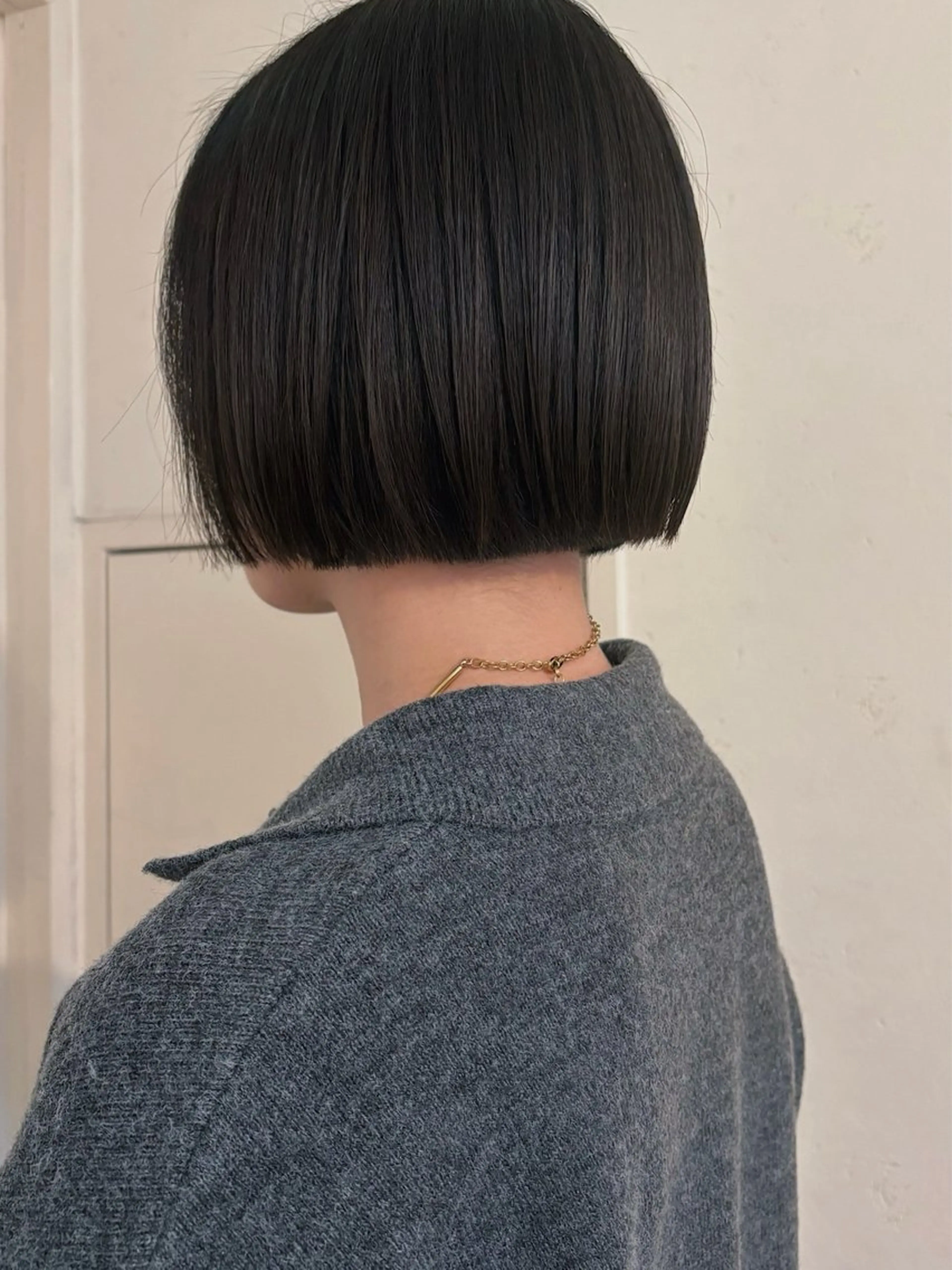 ショート 切りっぱなしボブ ボブ カット トリートメント 大阪/梅田すぐ /パーマ落とし専門店のヘアスタイル