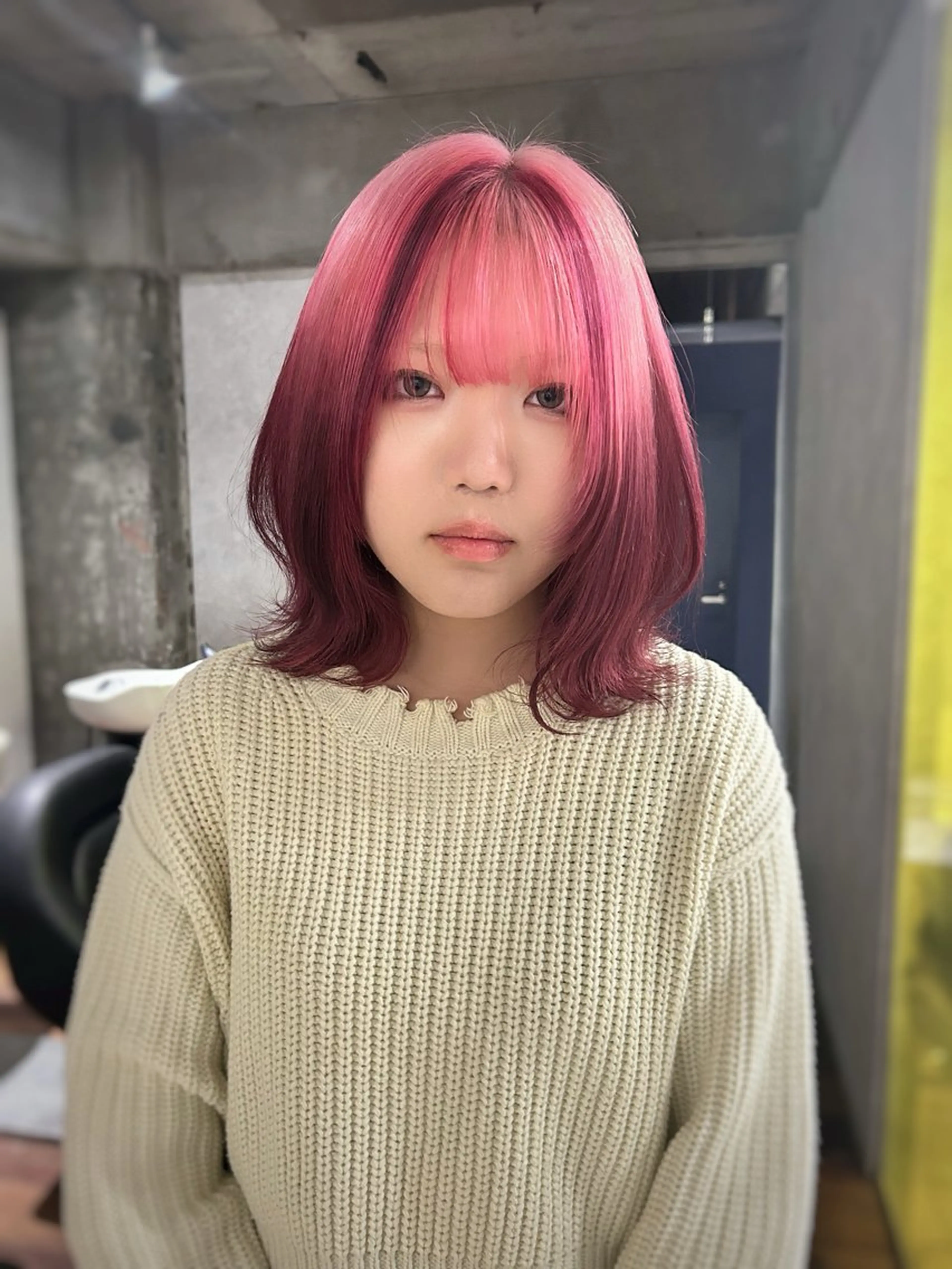 ミディアム カラー ナチュラル・ハイトー ン🏆HINOKIのヘアスタイル