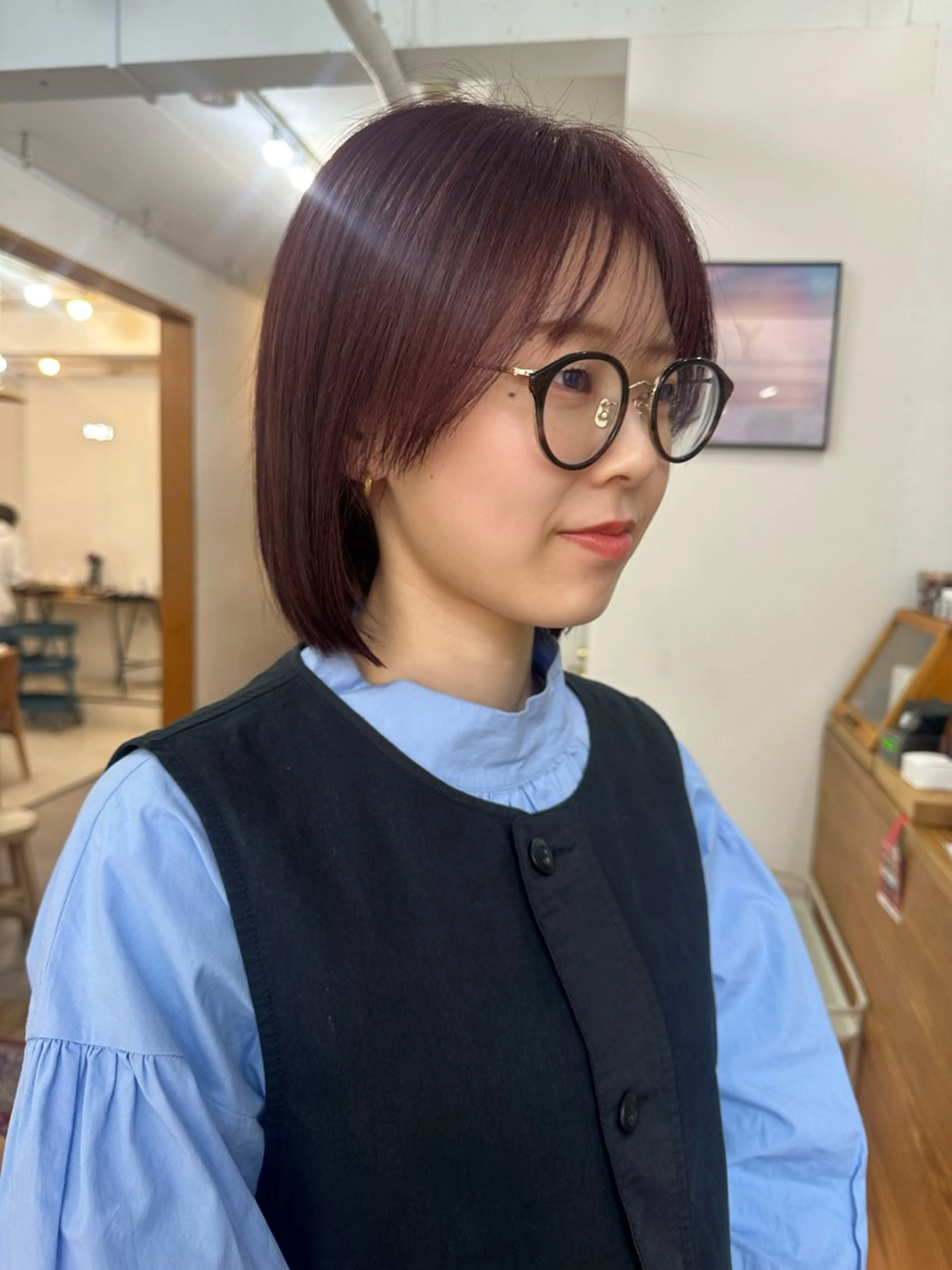 【透明感ツヤ🌟】ワンカラー+キューティクルケア2stepトリートメントの写真