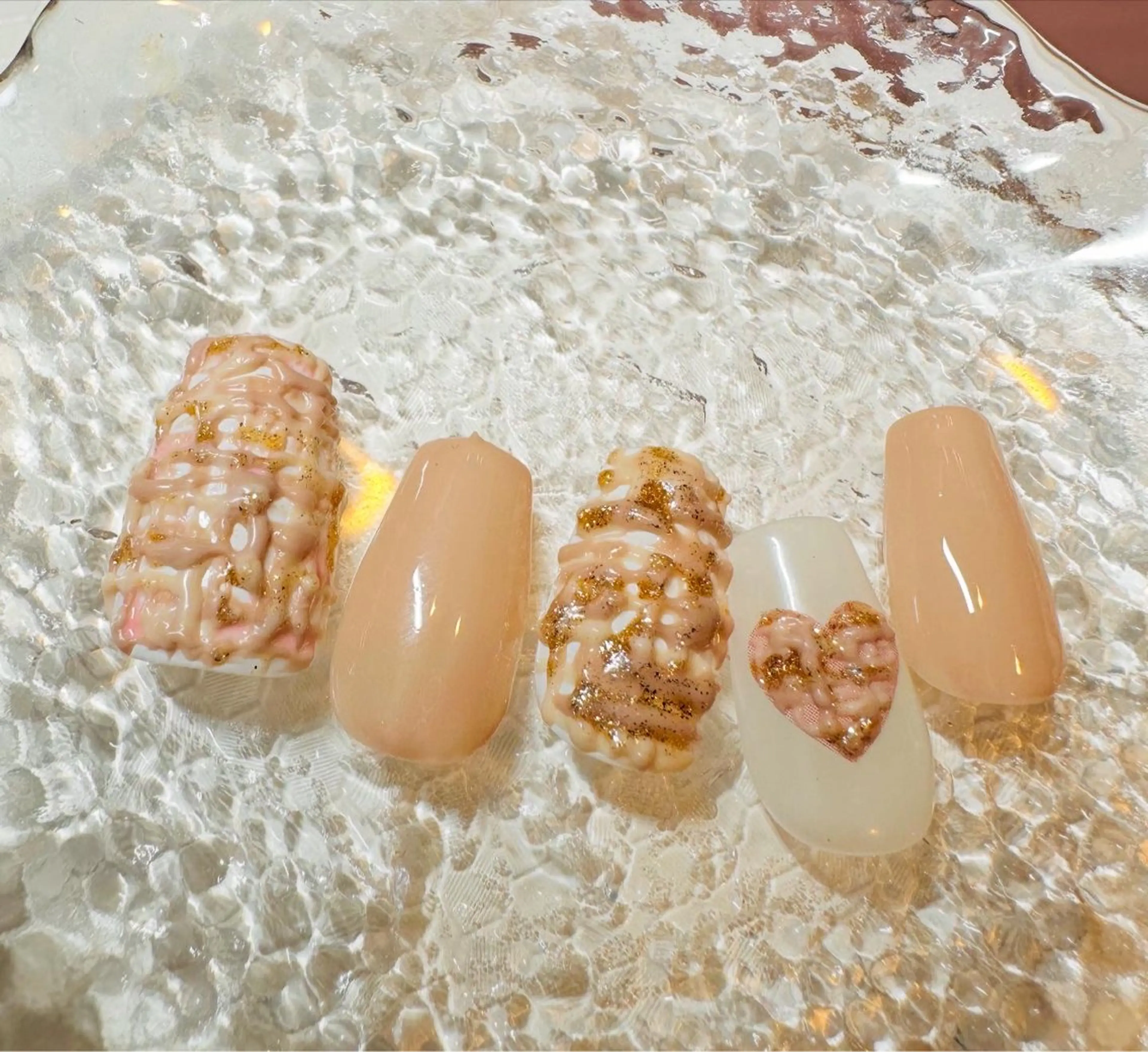 ネイル ツイードネイル 冬ネイル ハンドネイル 田端 笑理菜のネイルデザイン