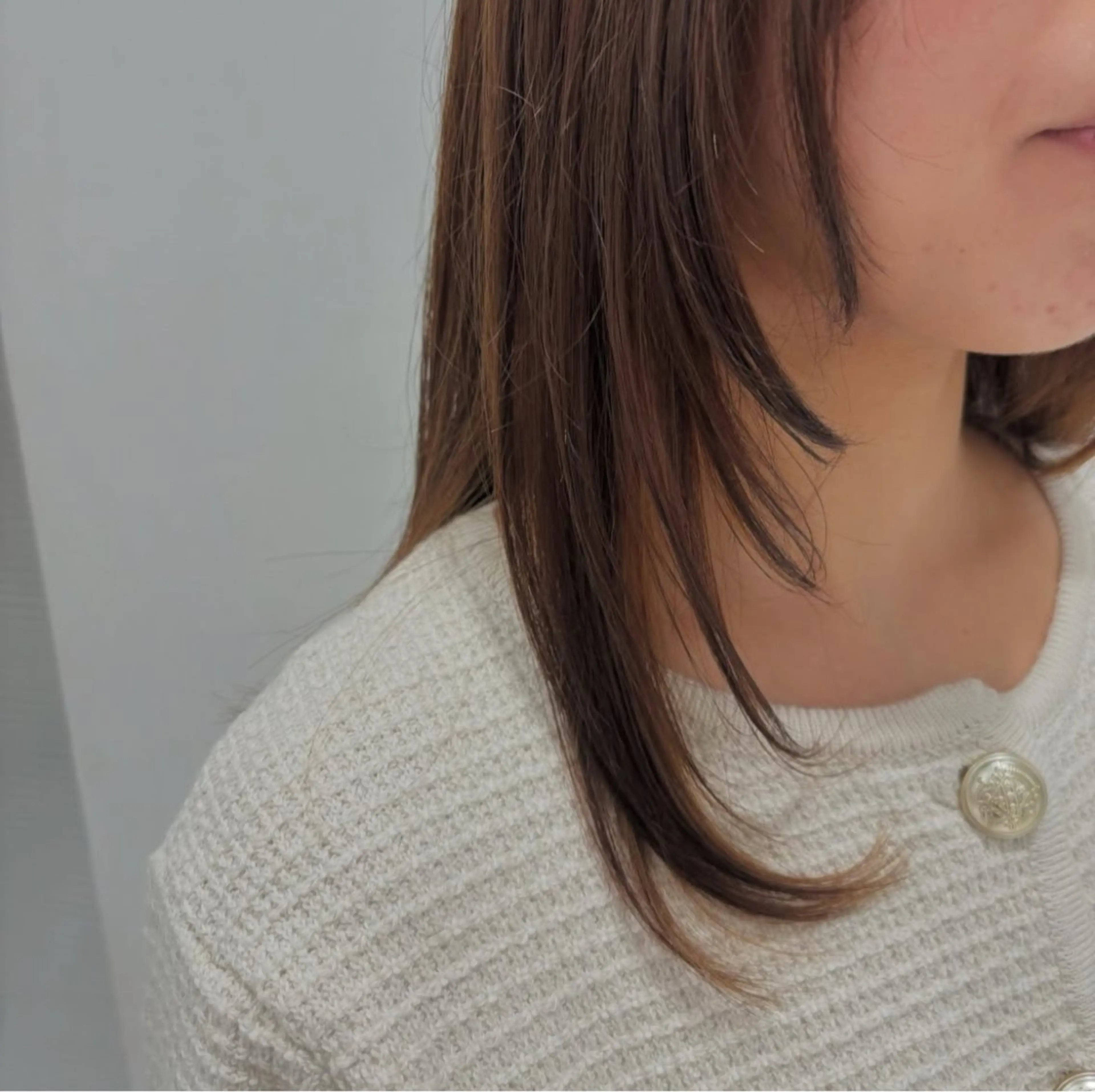 ロング 顔まわりレイヤー 顔周りカット レイヤーカット 予約停止 予約不可のヘアスタイル