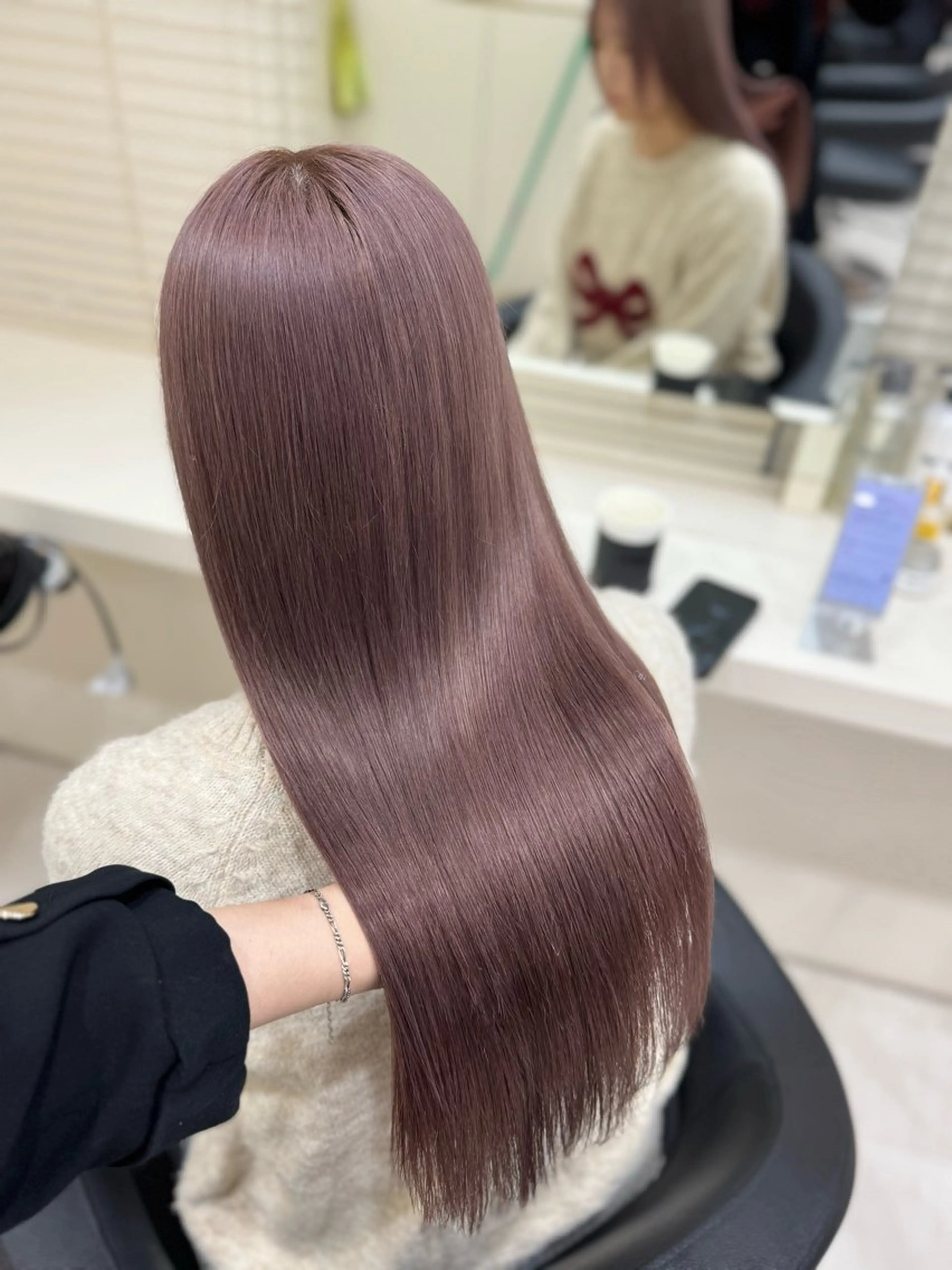 ロング カラー ヘアカラー 🤍韓国大人っぽ ベージュMAI🤍のヘアスタイル