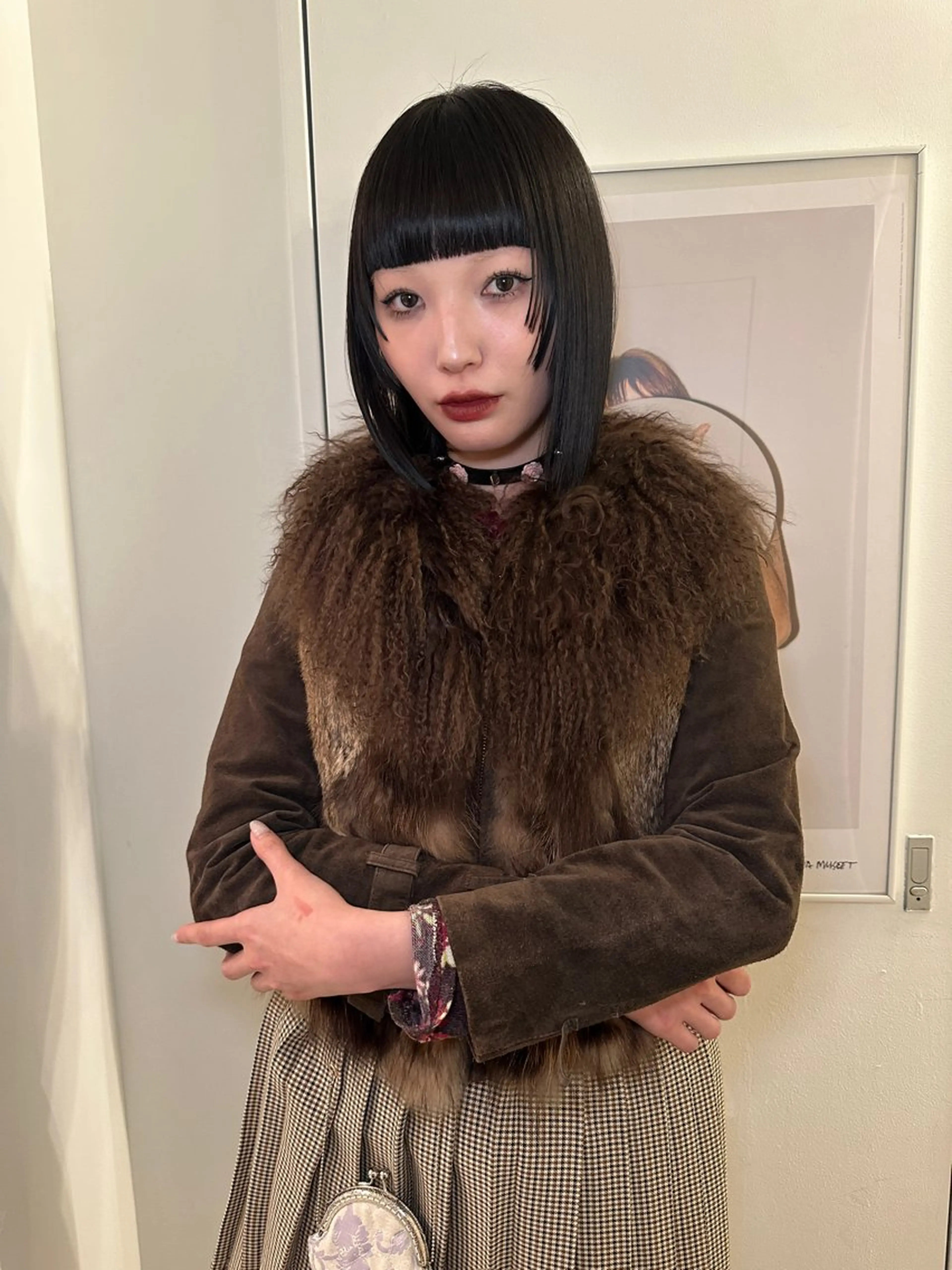 ミディアム カラー 黒髪 顔周りカット 磯　亜由香🌼 ブリーチ/ボブカットのヘアスタイル