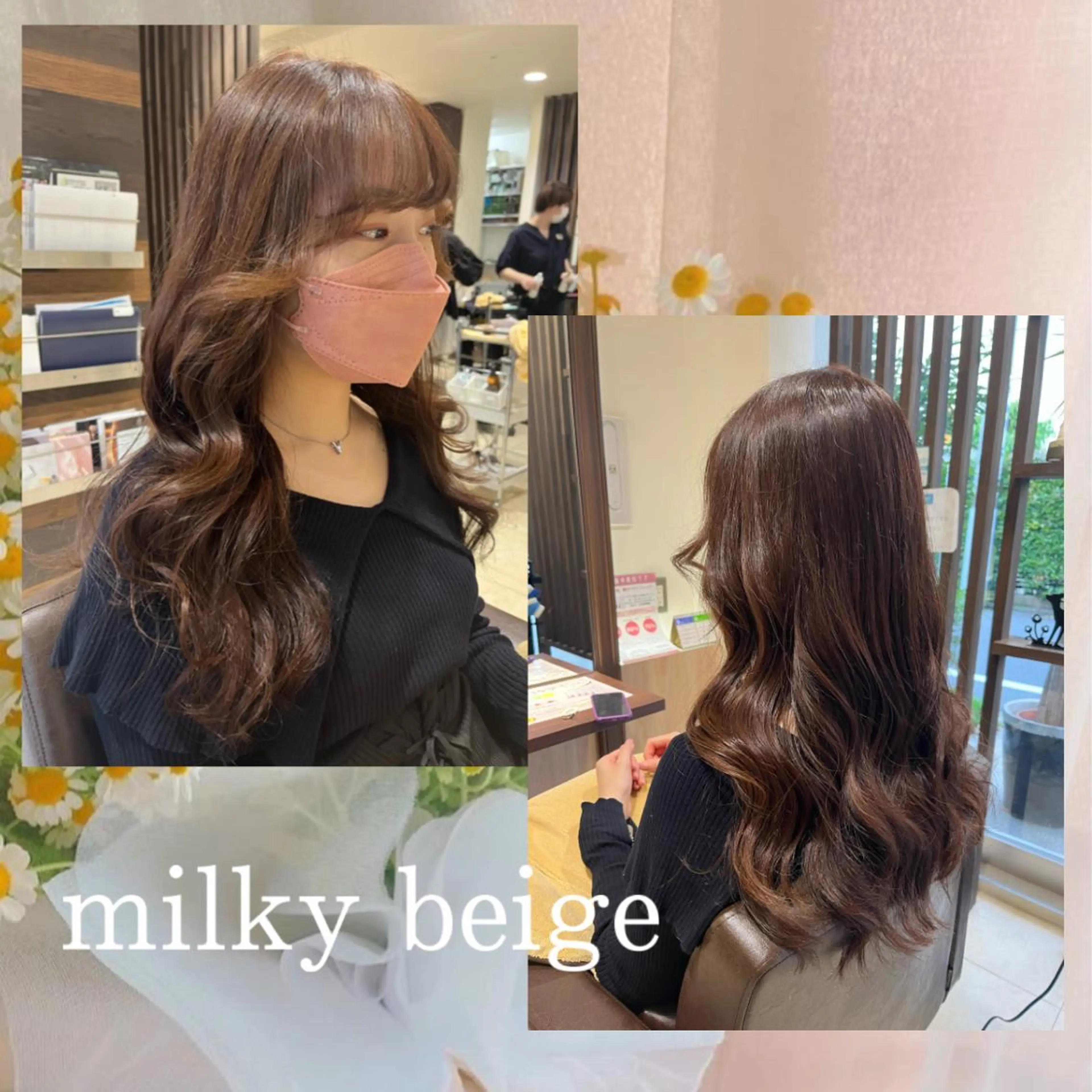 カラー ヘアアレンジ ベージュカラー ブリーチ 透明感カラー ミルキーベージュ カット ヘアカラー トリートメント 🎀トップスタイリ スト湯川響🎀のヘアスタイル