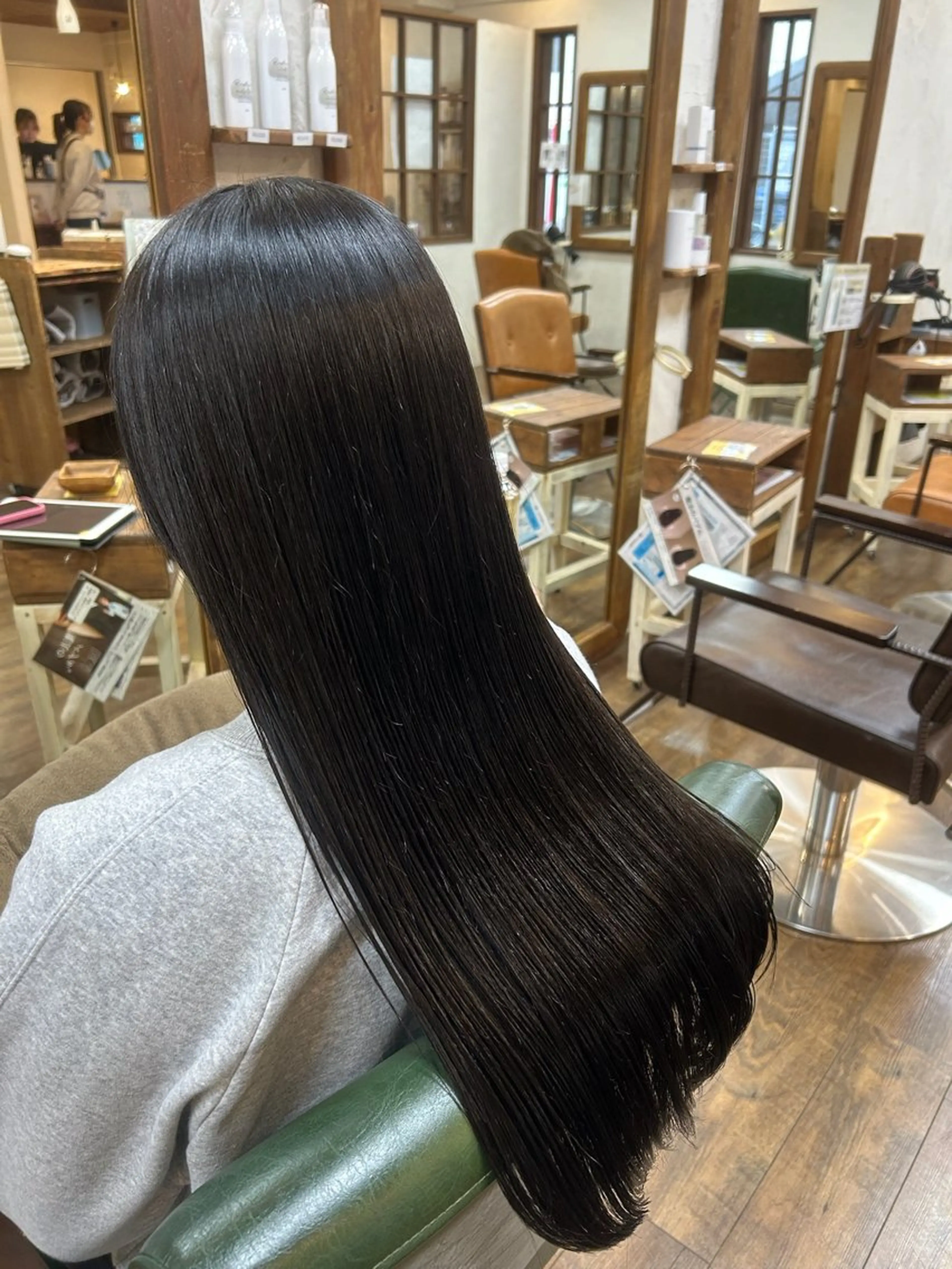 ロング カラー カット ヘアカラー 徳永　髪質改善 縮毛矯正のヘアスタイル