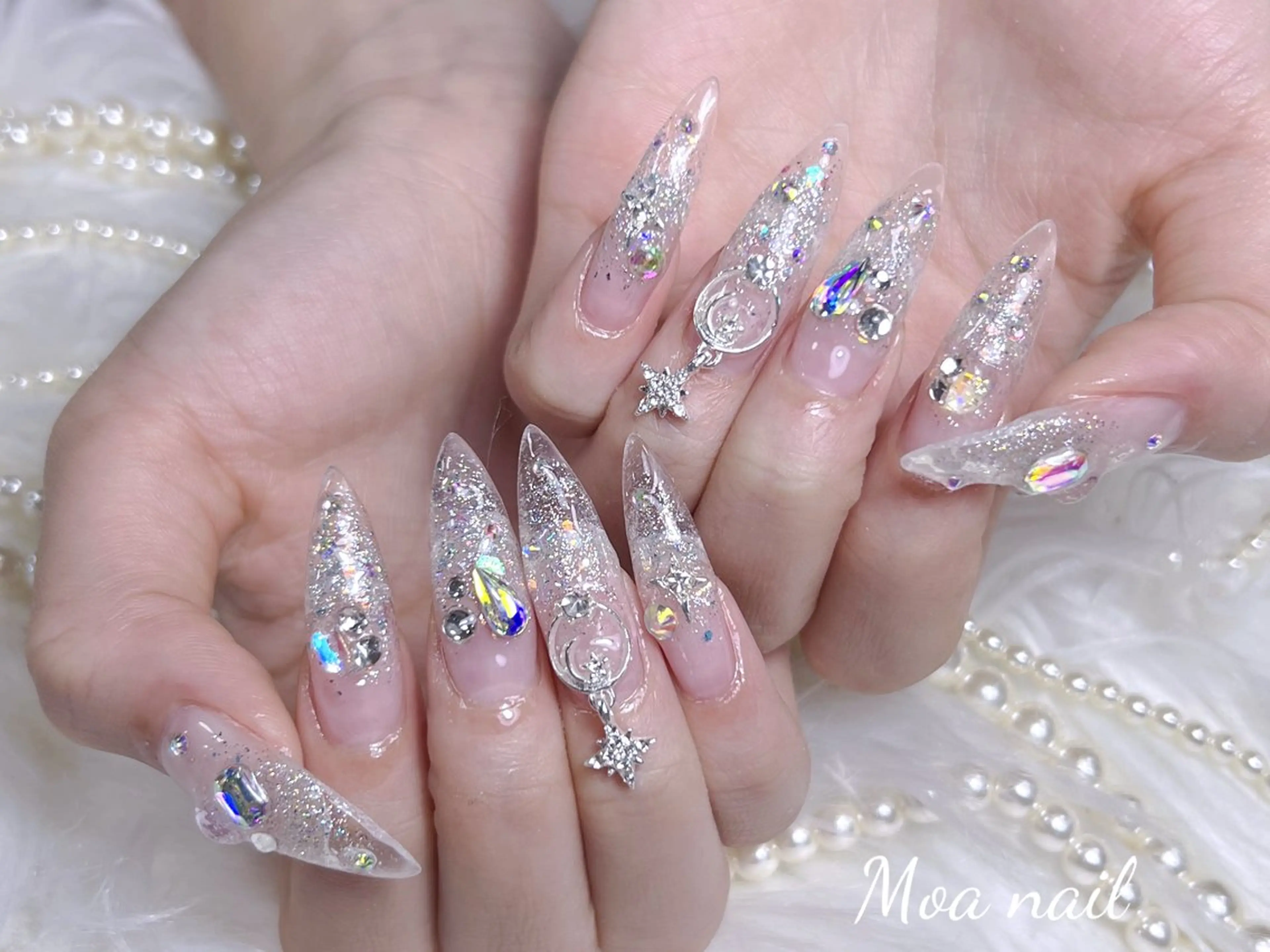 ネイル 長さ出し スカルプネイル ワンホンネイル ハンドネイル Moa nailのネイルデザイン