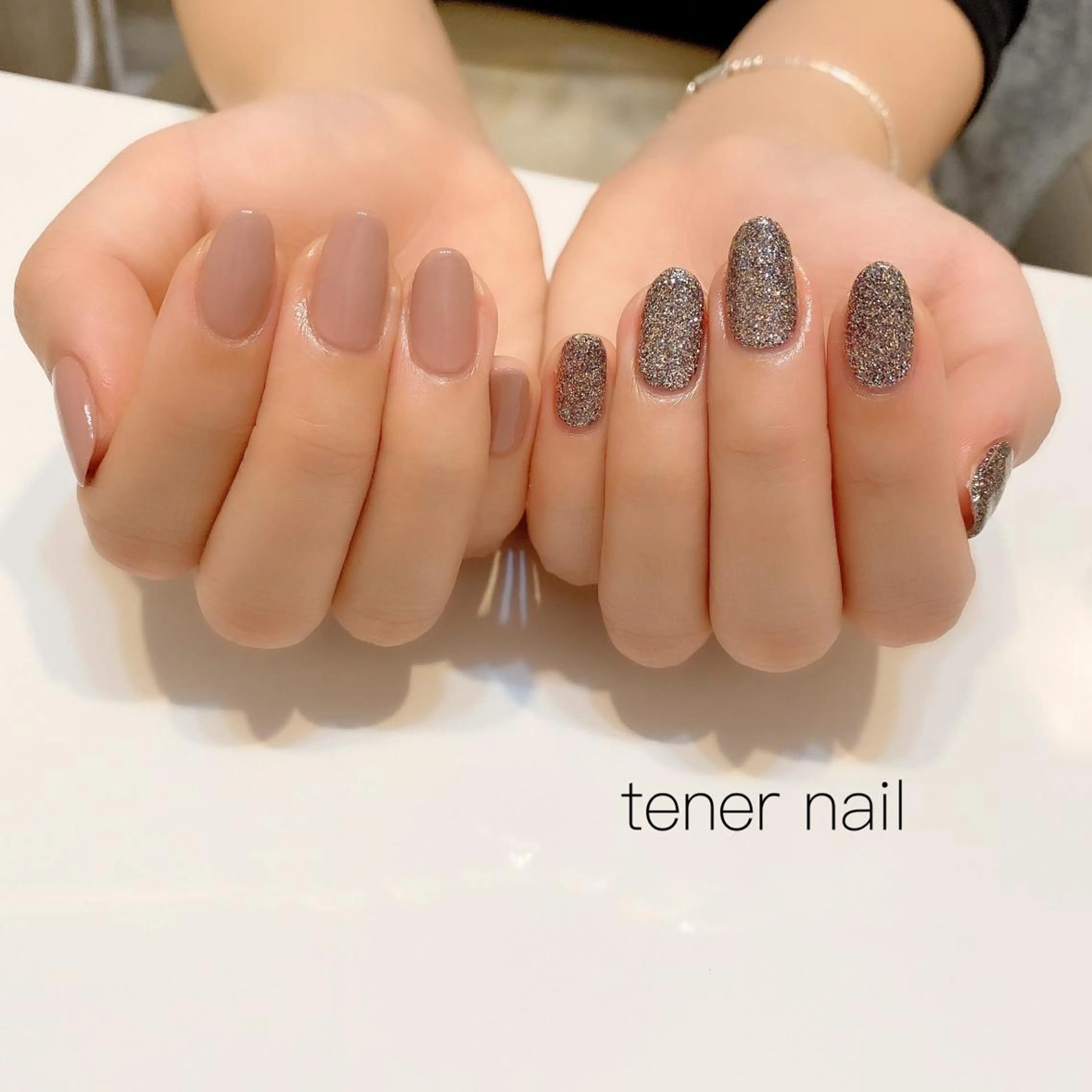 ネイル ラメ(グリッター) ワンカラーネイル テネルネイル tener nailのネイルデザイン