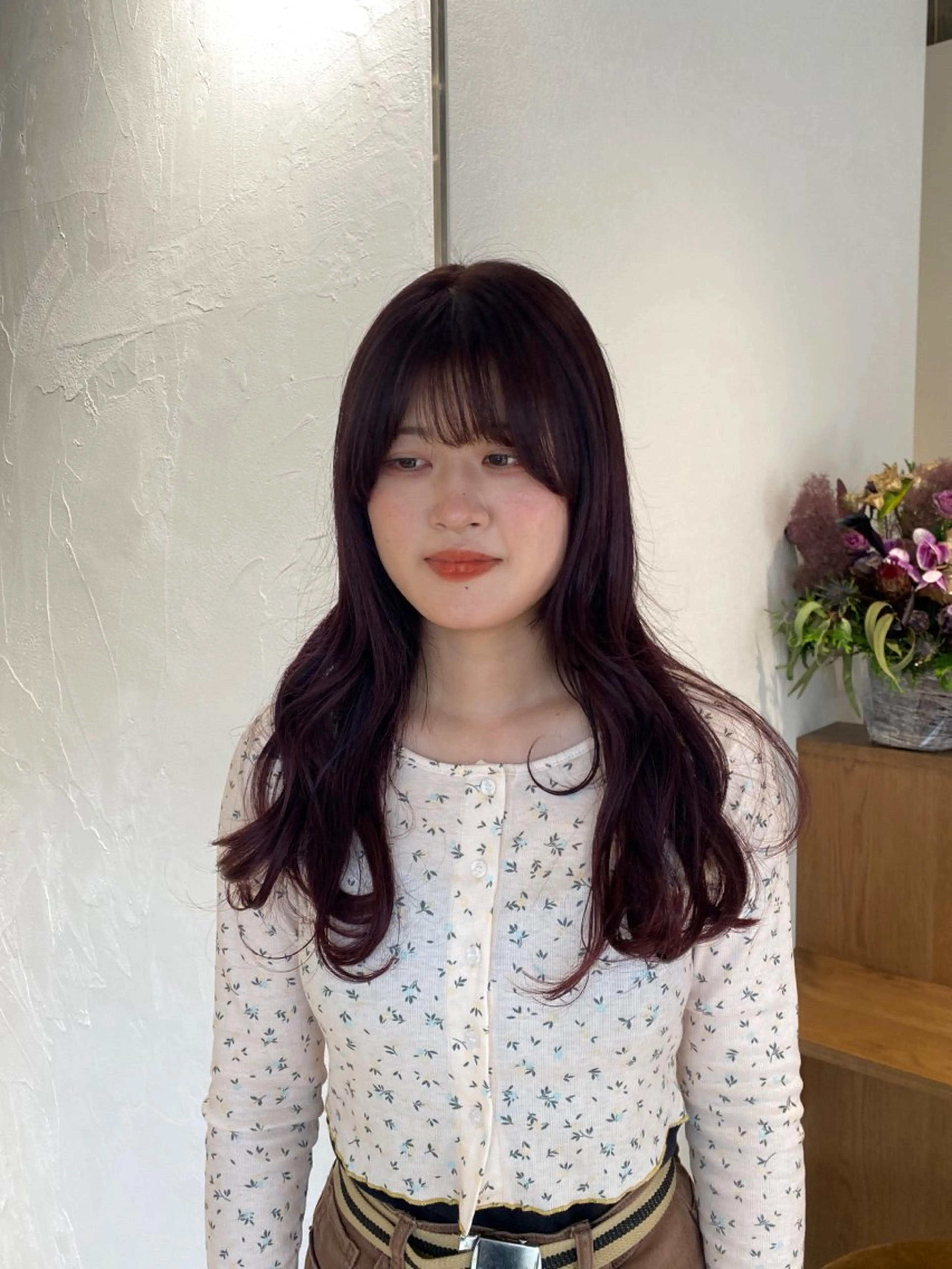 ロング カラー ラベンダーカラー ラベンダーピンク ピンクカラー 暖色カラー /ヘアアレンジ/花鈴のヘアスタイル