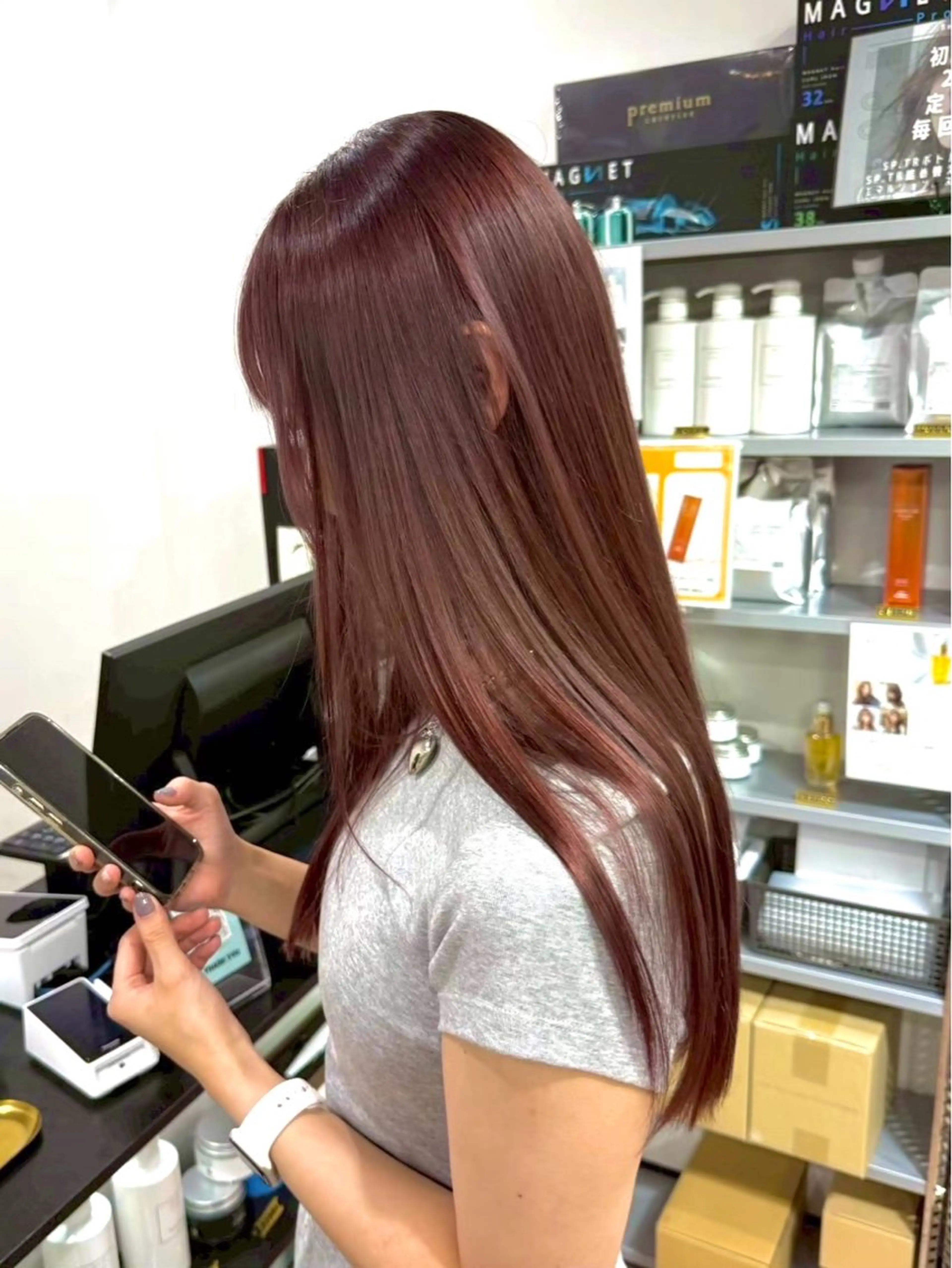 ロング カラー ヘアカラー トリートメント Sora /eve hairのヘアスタイル