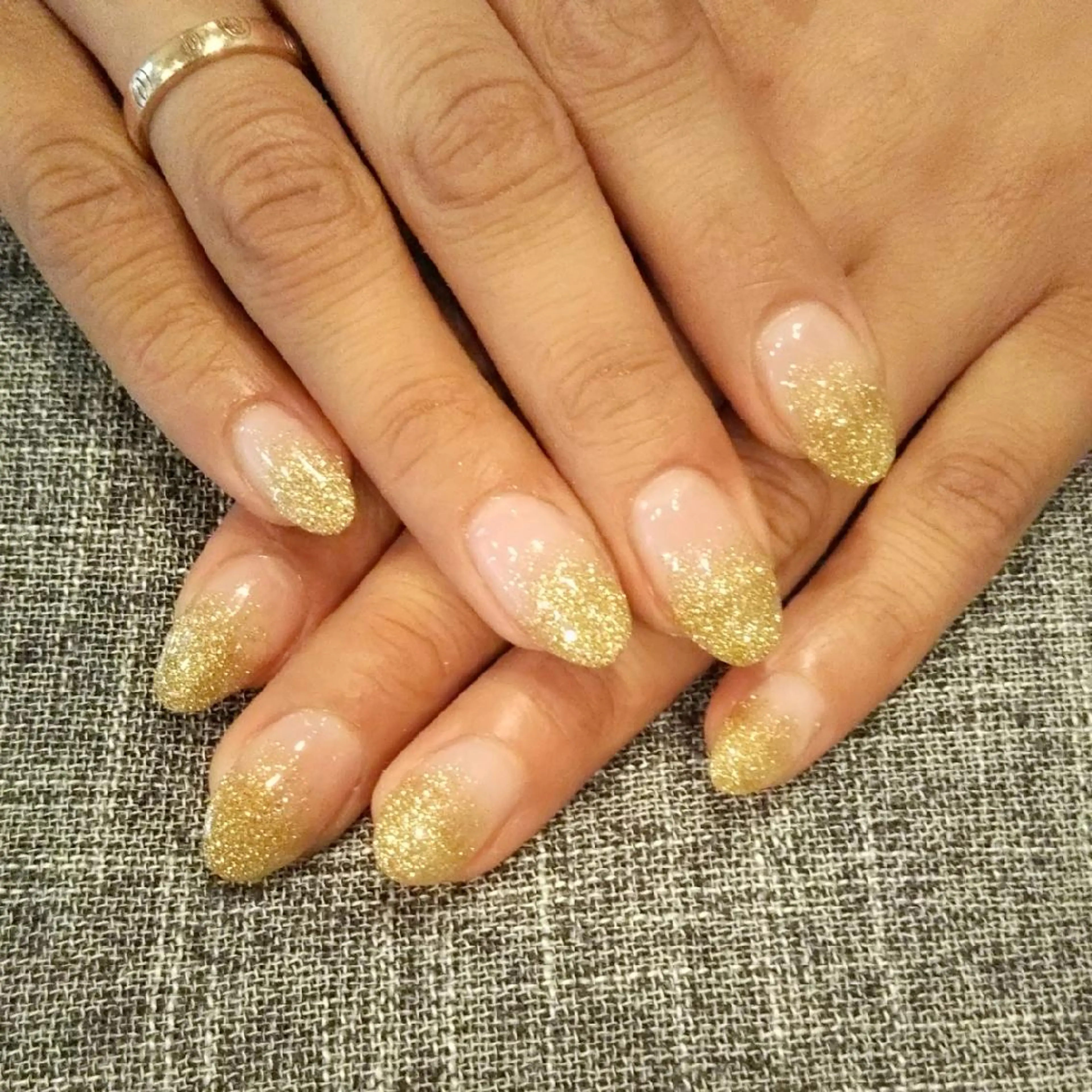 ネイル グラデーション ラメ(グリッター) ラメグラデーション シンプルネイル private salon mieのネイルデザイン