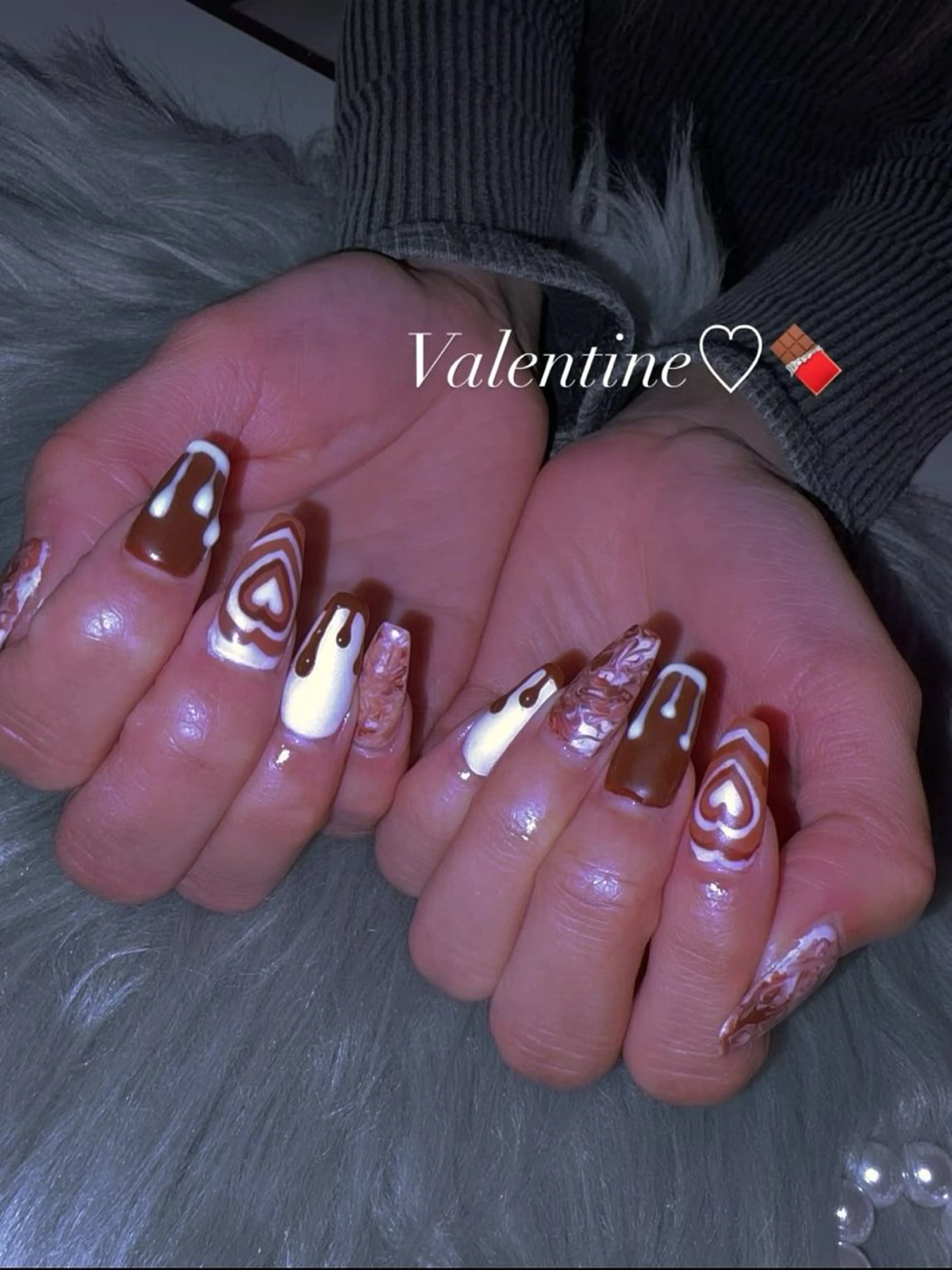 ネイル バレンタイン Lani ♡のネイルデザイン