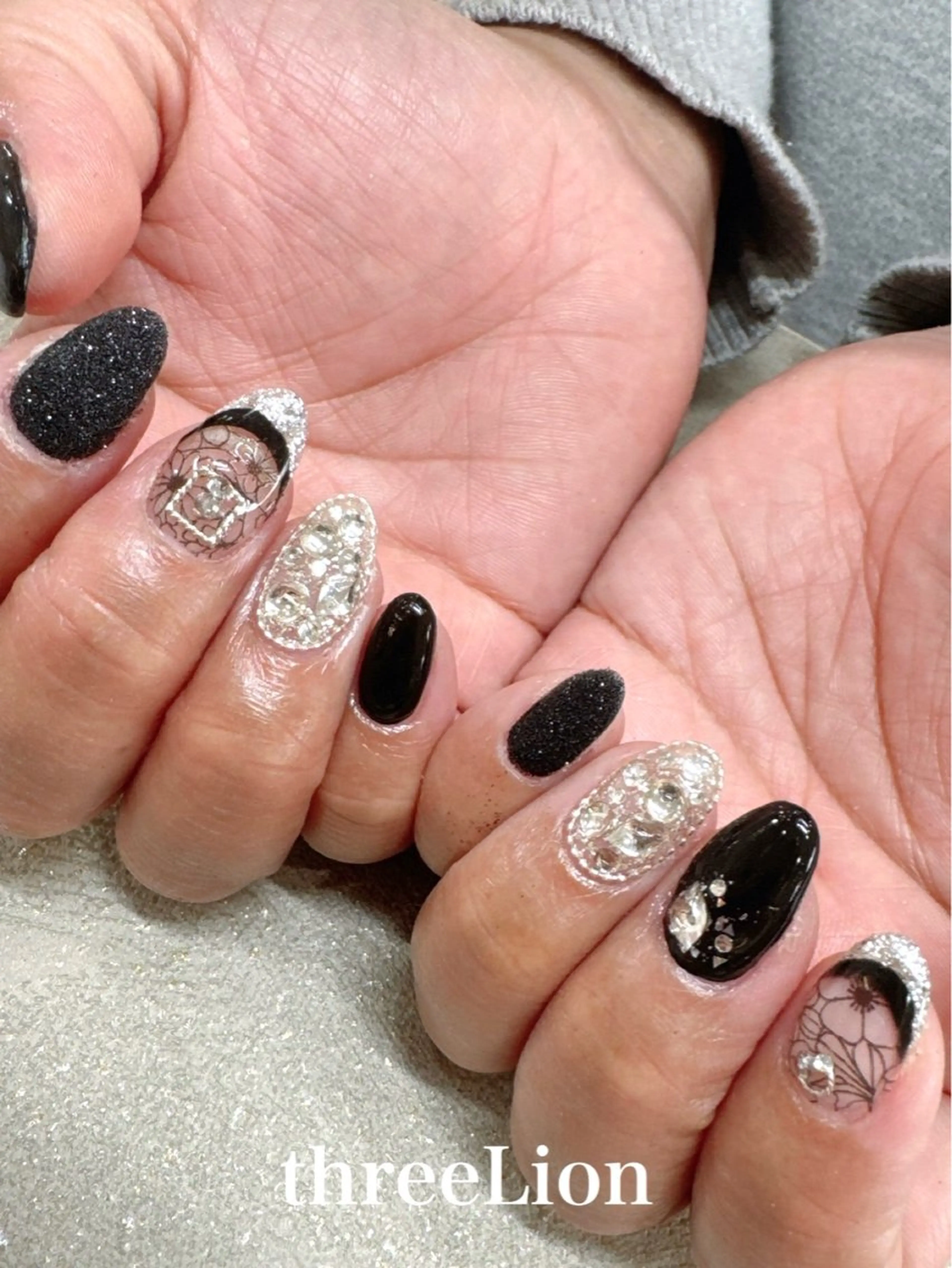 ネイル レース ハンドネイル threeLion ネイル&アイラッシュのネイルデザイン