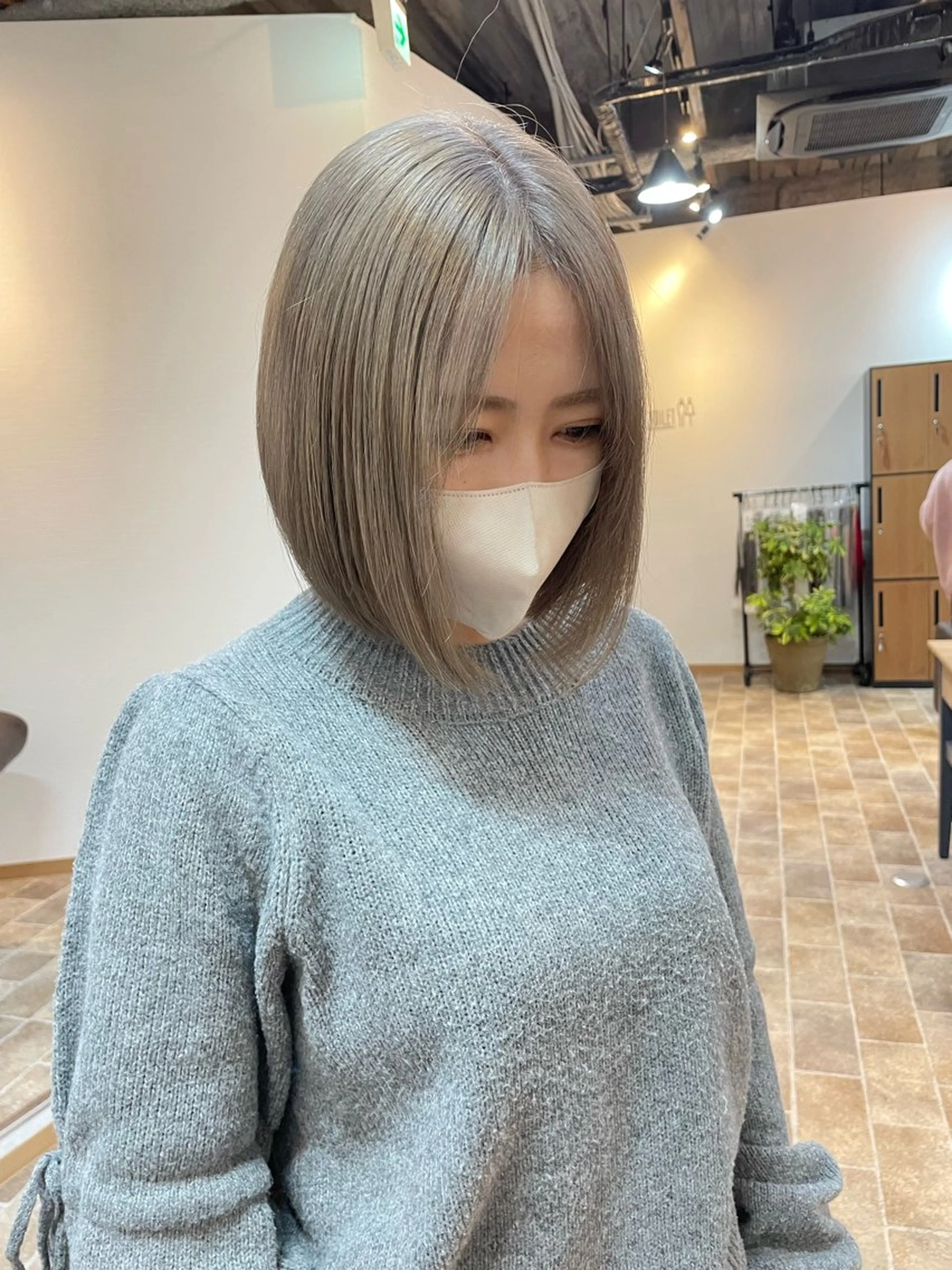 ショート カラー グレージュ ヘアカラー YUI/ ブリーチカラー🌷のヘアスタイル