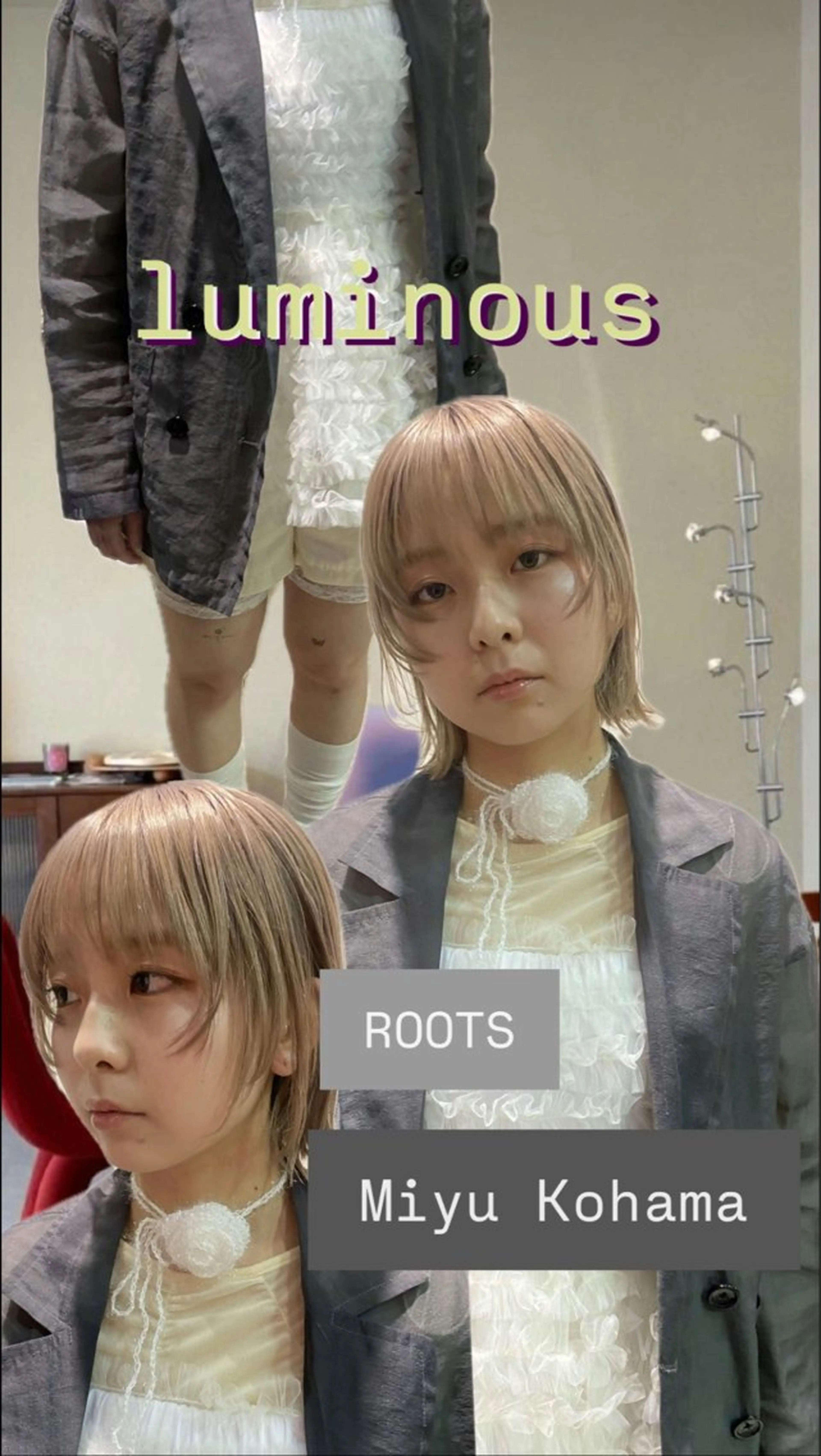 ミディアム カラー ベージュカラー ブリーチ ピンクカラー ピンクベージュ 透明感カラー人気 ナンバーワンMIYUのヘアスタイル