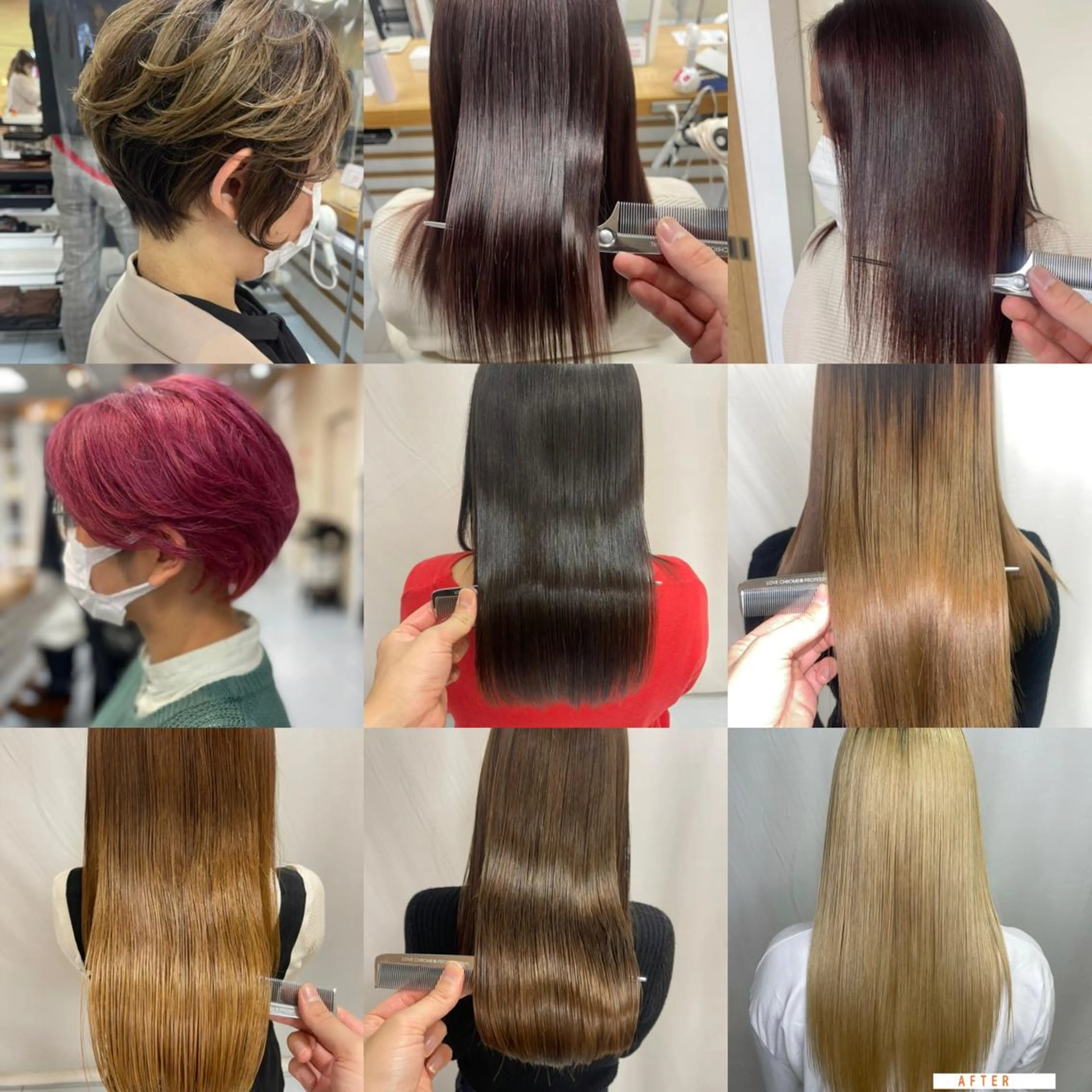 ロング パーマ カット 縮毛矯正 髪質改善/縮毛矯正 /ブリーチ矯正/岡部のヘアスタイル