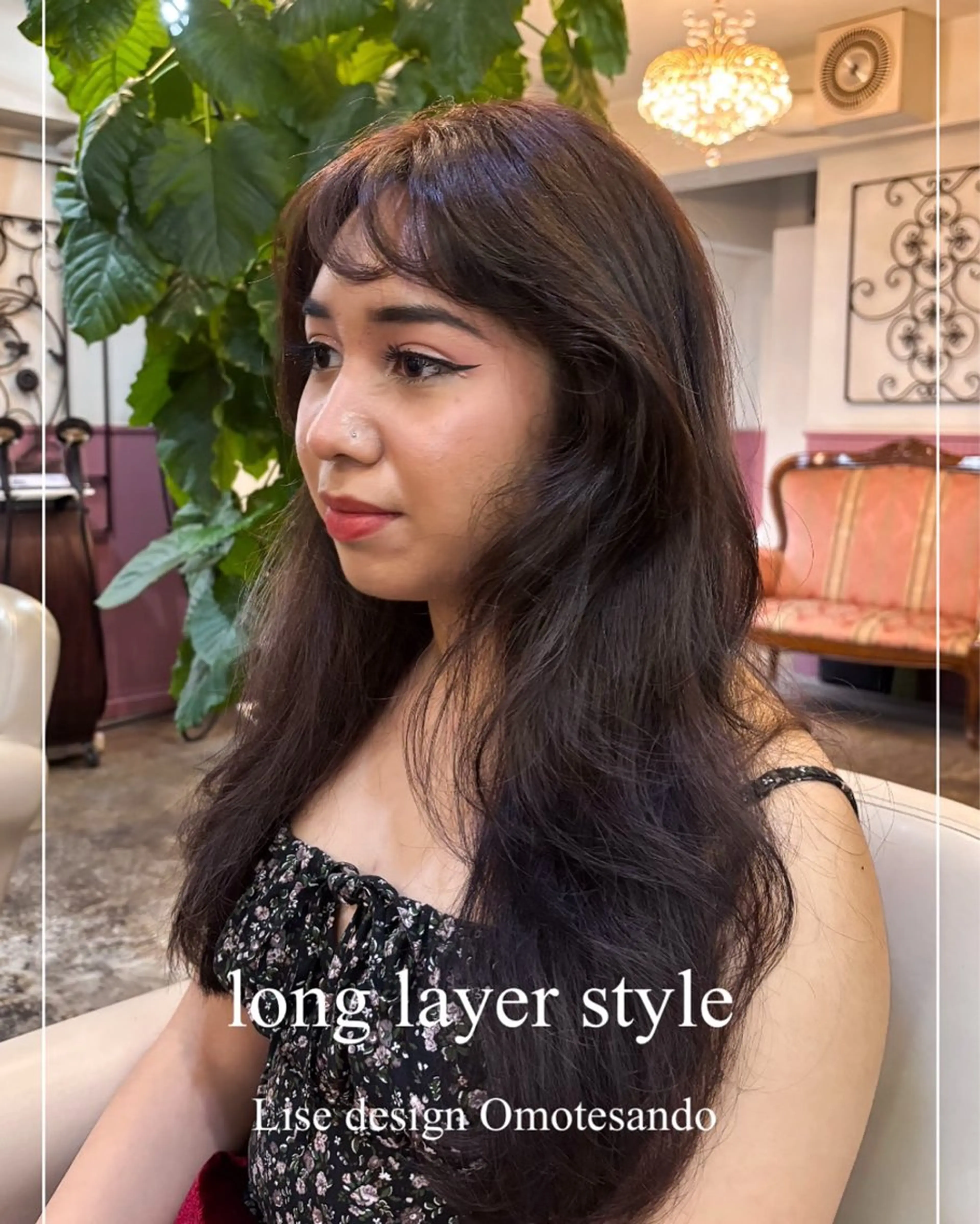 ロング カラー メンズ カット ヘアセット 表参道Lise おおいしおりのヘアスタイル