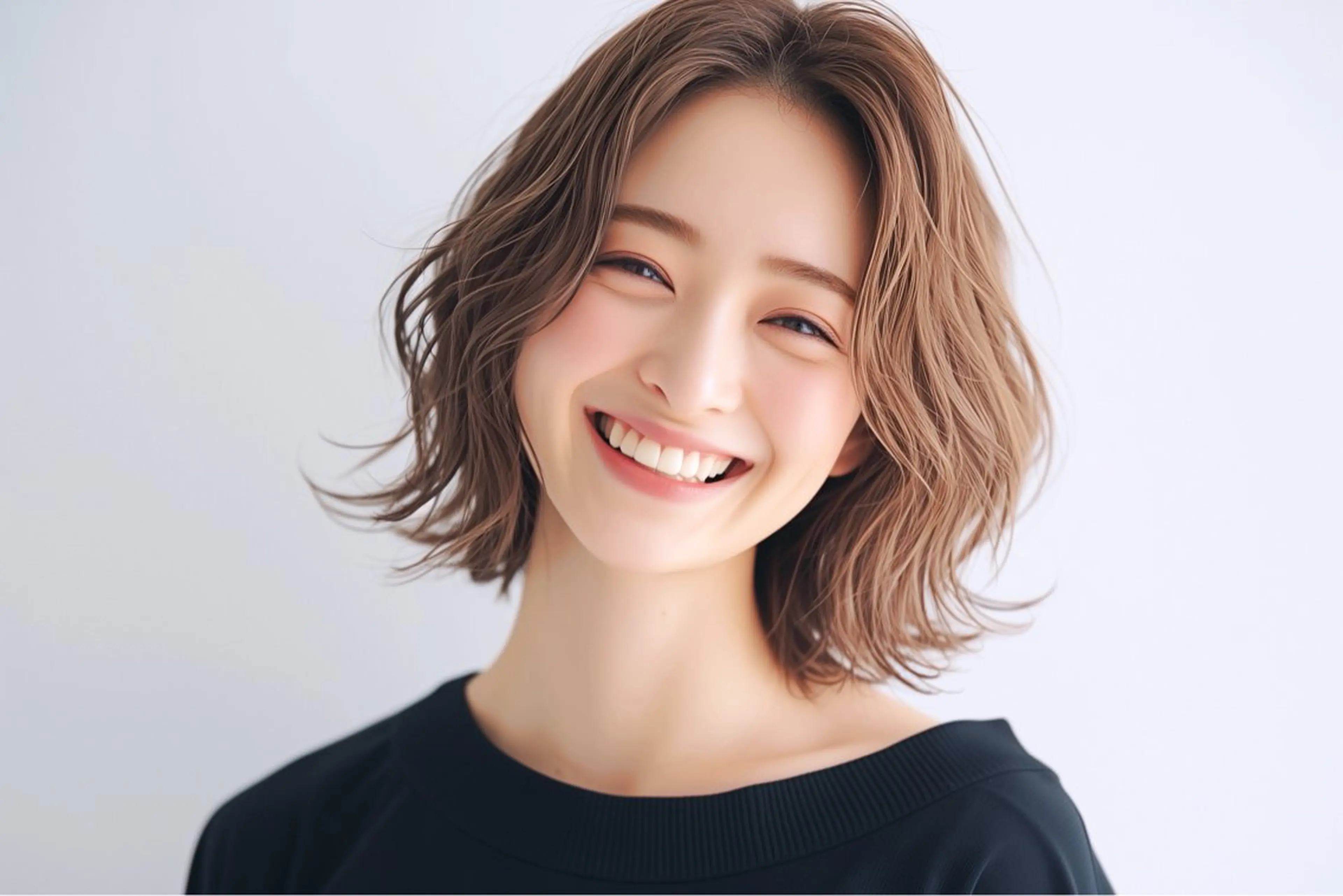 ミディアム 嘉手納美容室 ルアナエヴァのヘアスタイル
