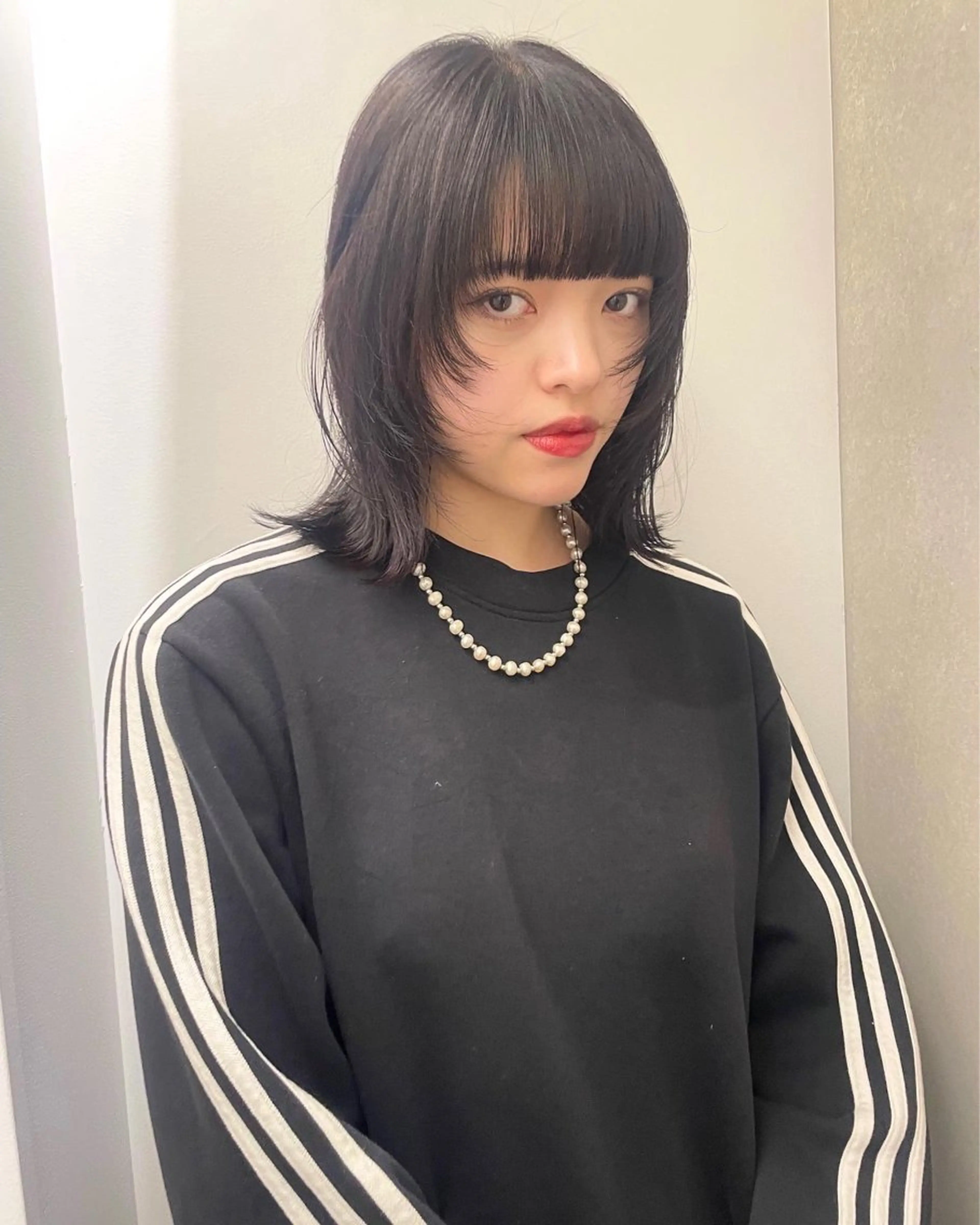 ミディアム カット ヘアカラー 🎀ボブ＋ハイトーン シュカ👶🏻のヘアスタイル