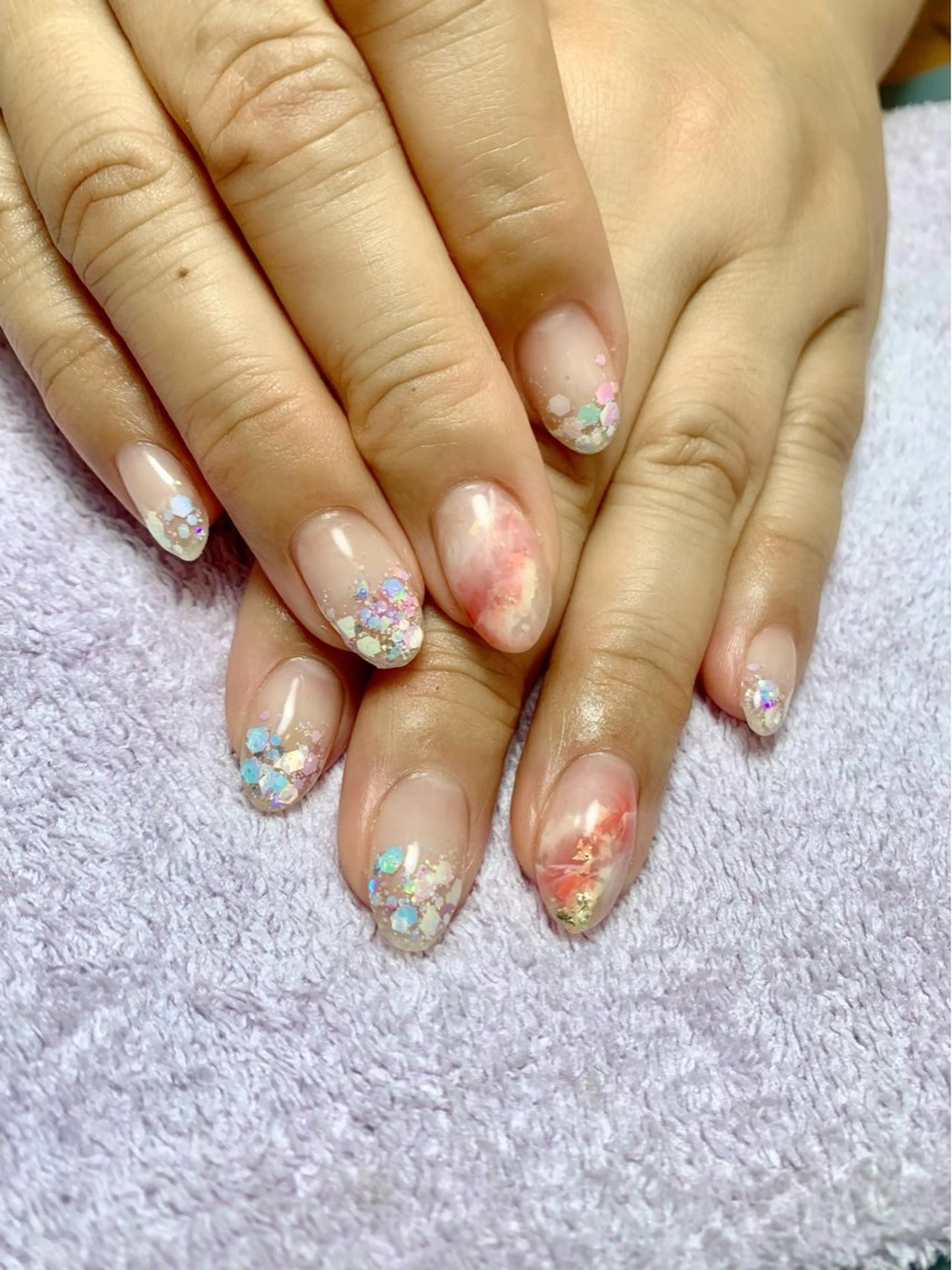 ネイル グラデーション 自爪育成/深爪矯正 salon fam_のネイルデザイン