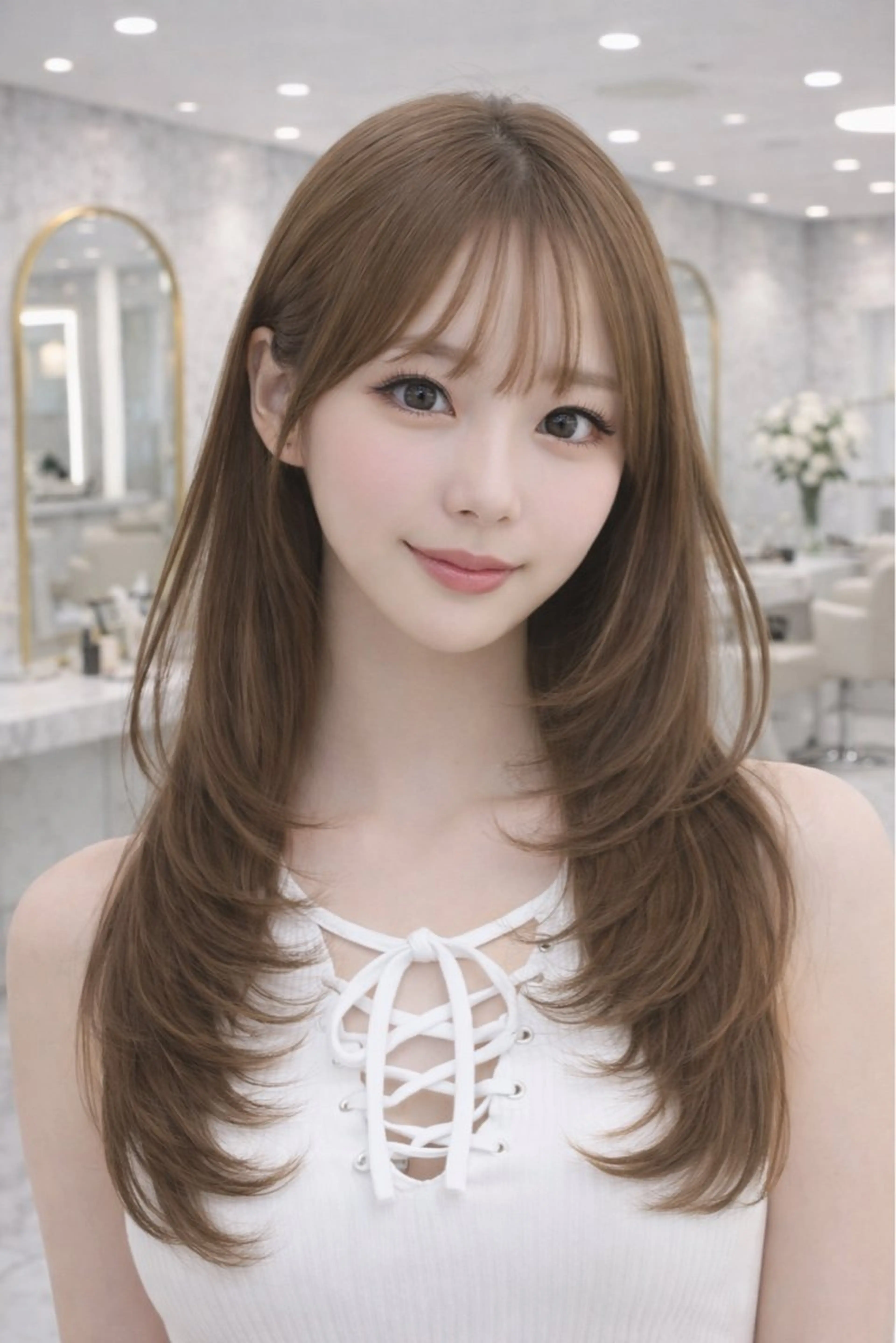 セミロング カット ヘアカラー トリートメント シンタニナオト /梅田茶屋町のヘアスタイル