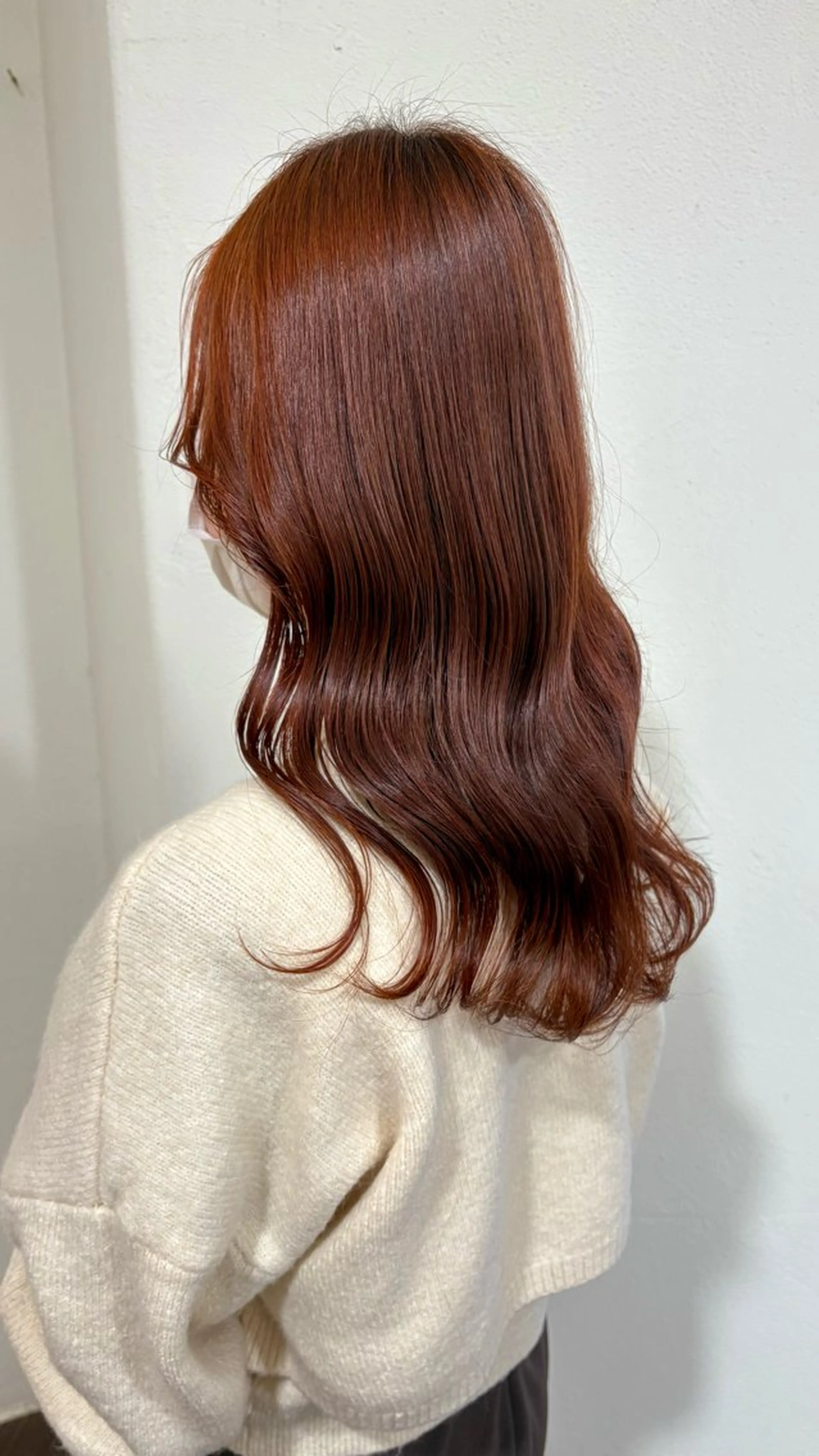 ロング カラー ブリーチ ブラウンカラー ブリーチなしカラー オレンジ オレンジブラウン パ ルのヘアスタイル